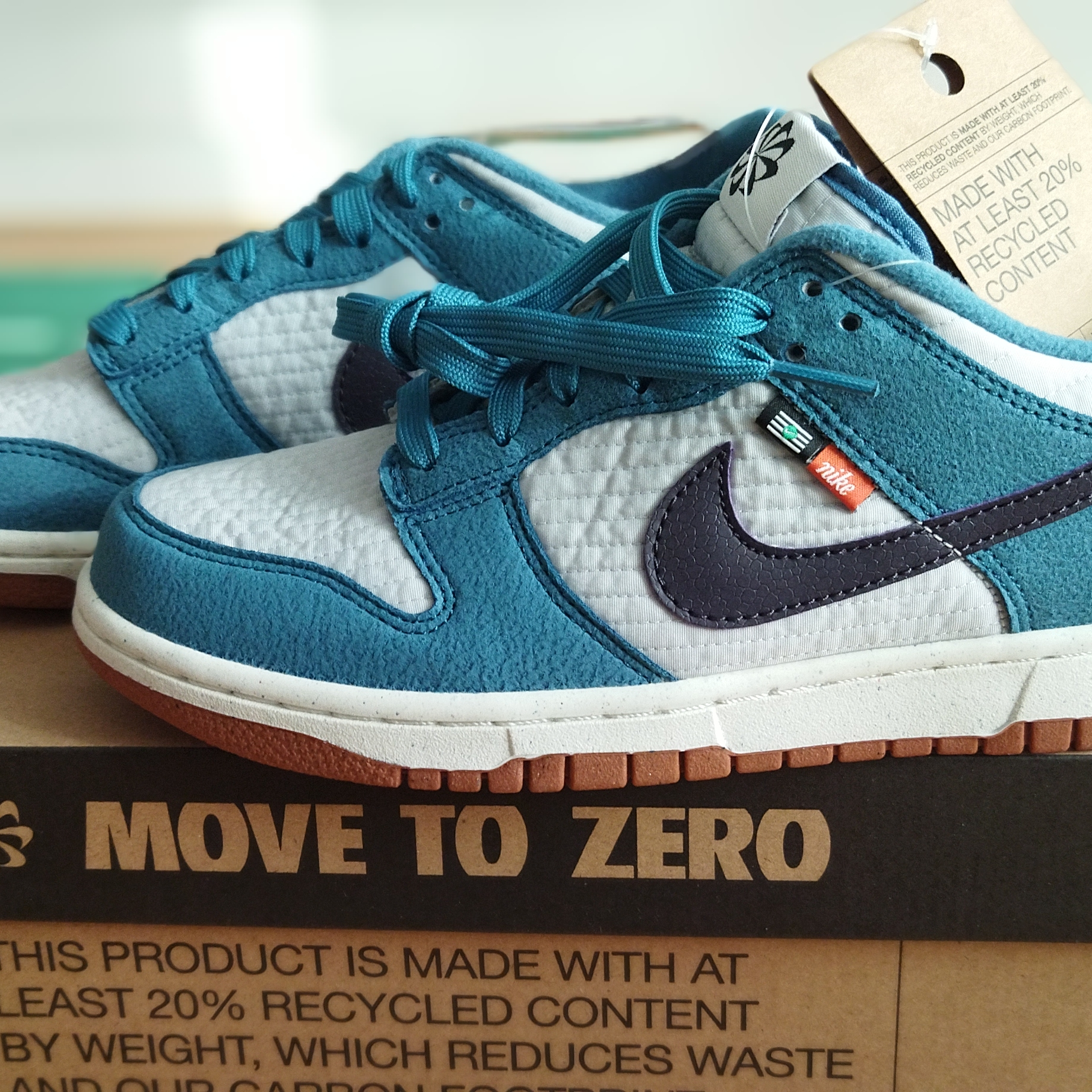 (GS) Nike Dunk Low SE Next Nature Riftblue 착용 스타일 - 1