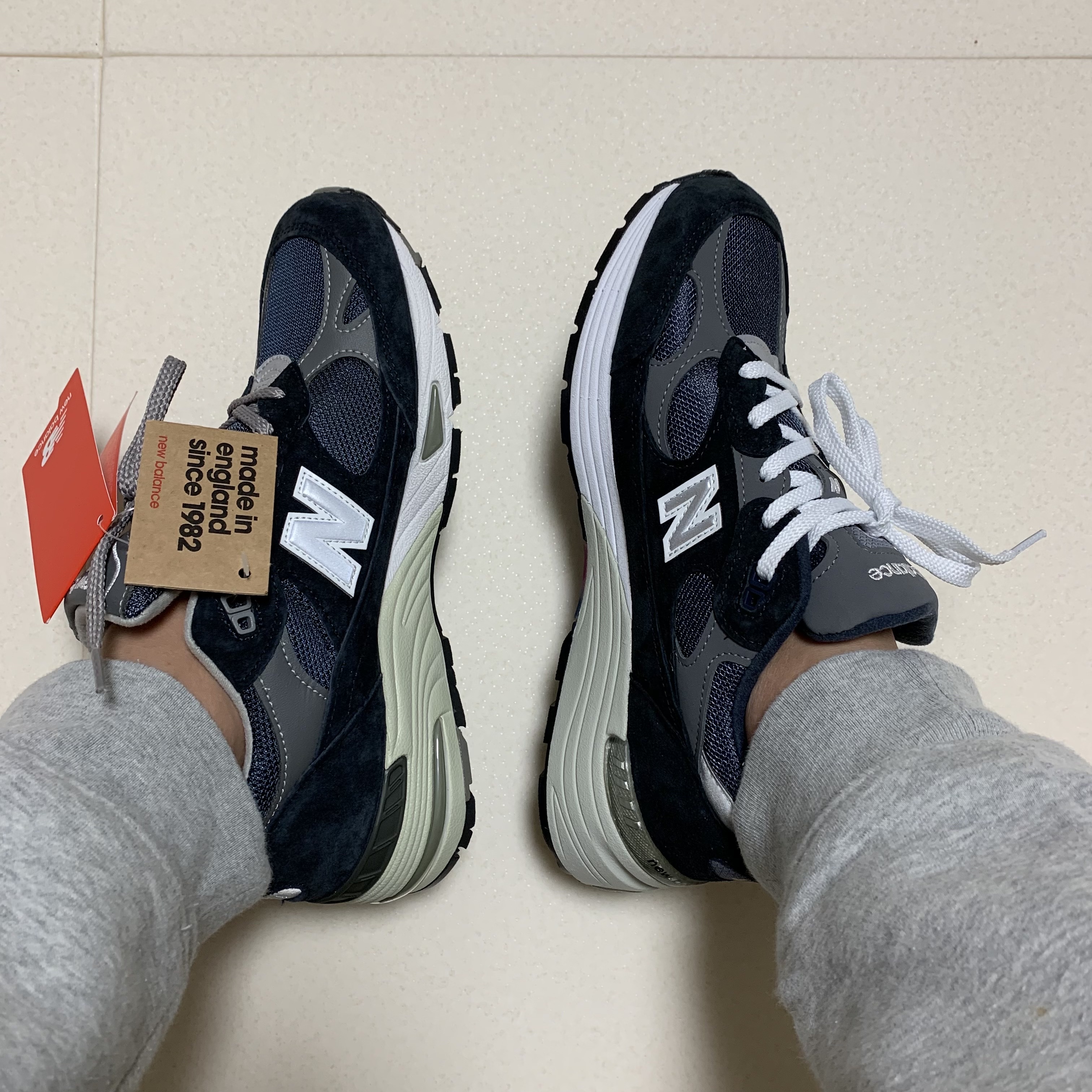 New Balance 991 Made in UK Navy, New Balance 992 Made in USA Navy 착용 스타일