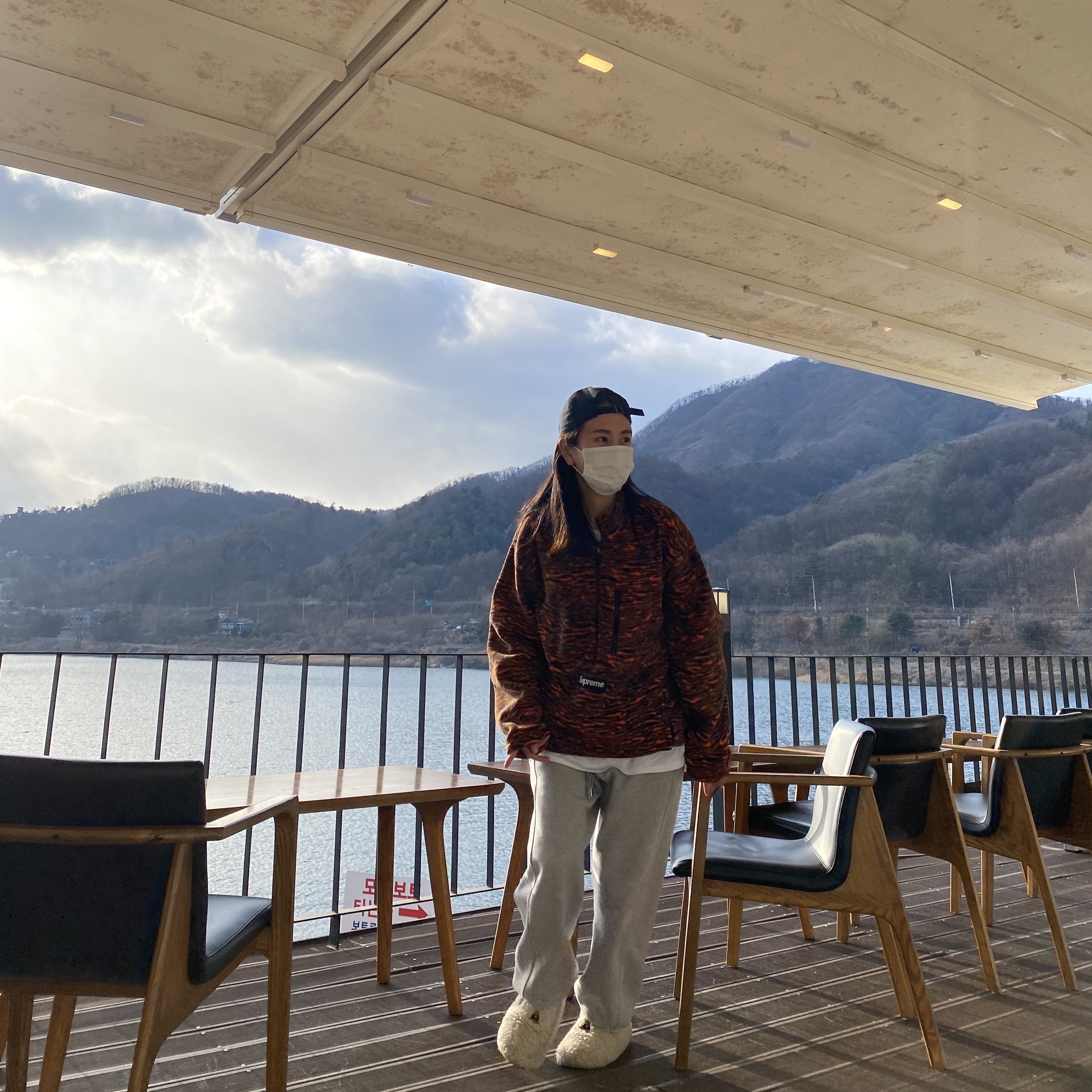 Supreme Polartec Half Zip Pullover Tiger - 21FW 착용 스타일