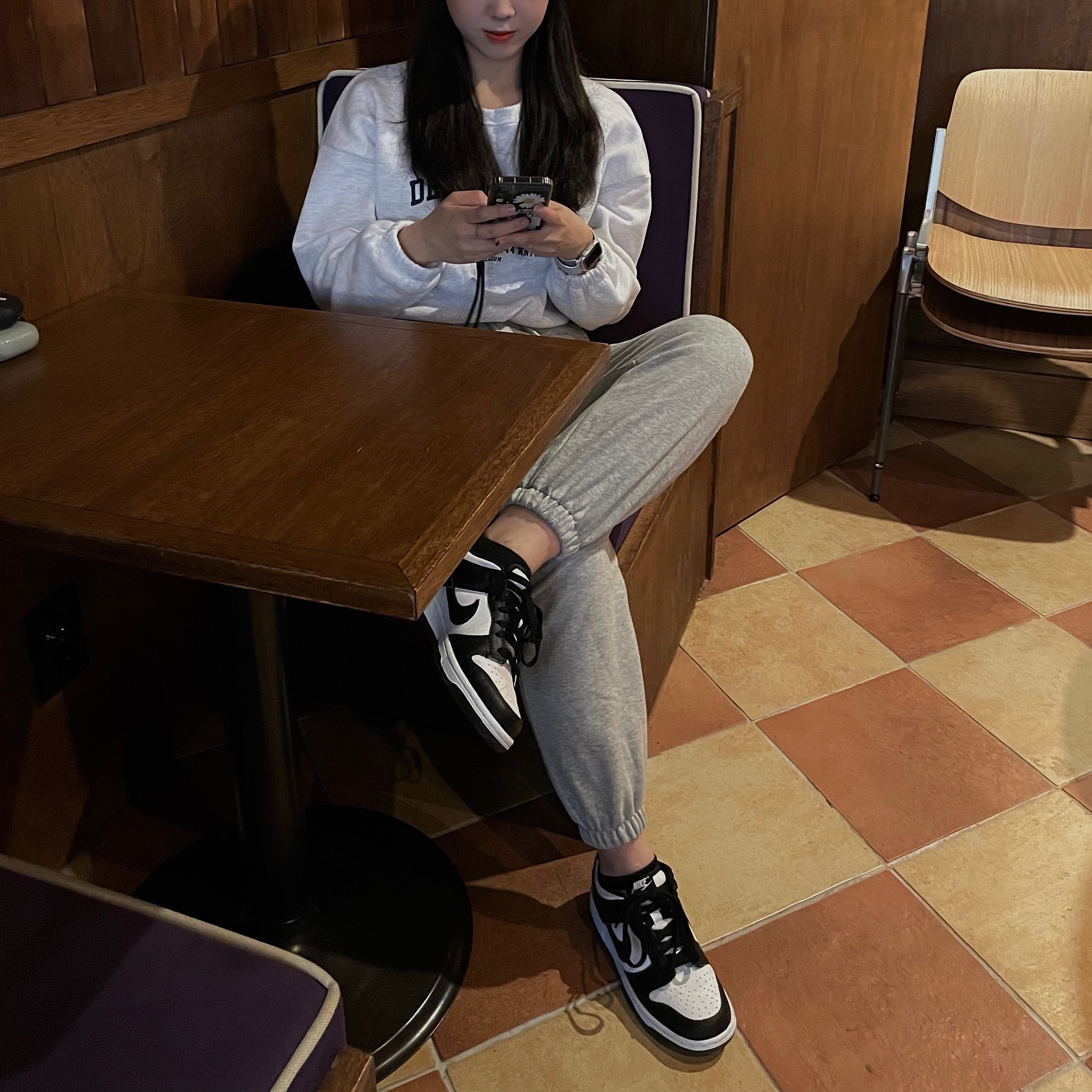 (W) Nike Dunk Low Black, (GS) Nike Dunk Low Black 착용 스타일
