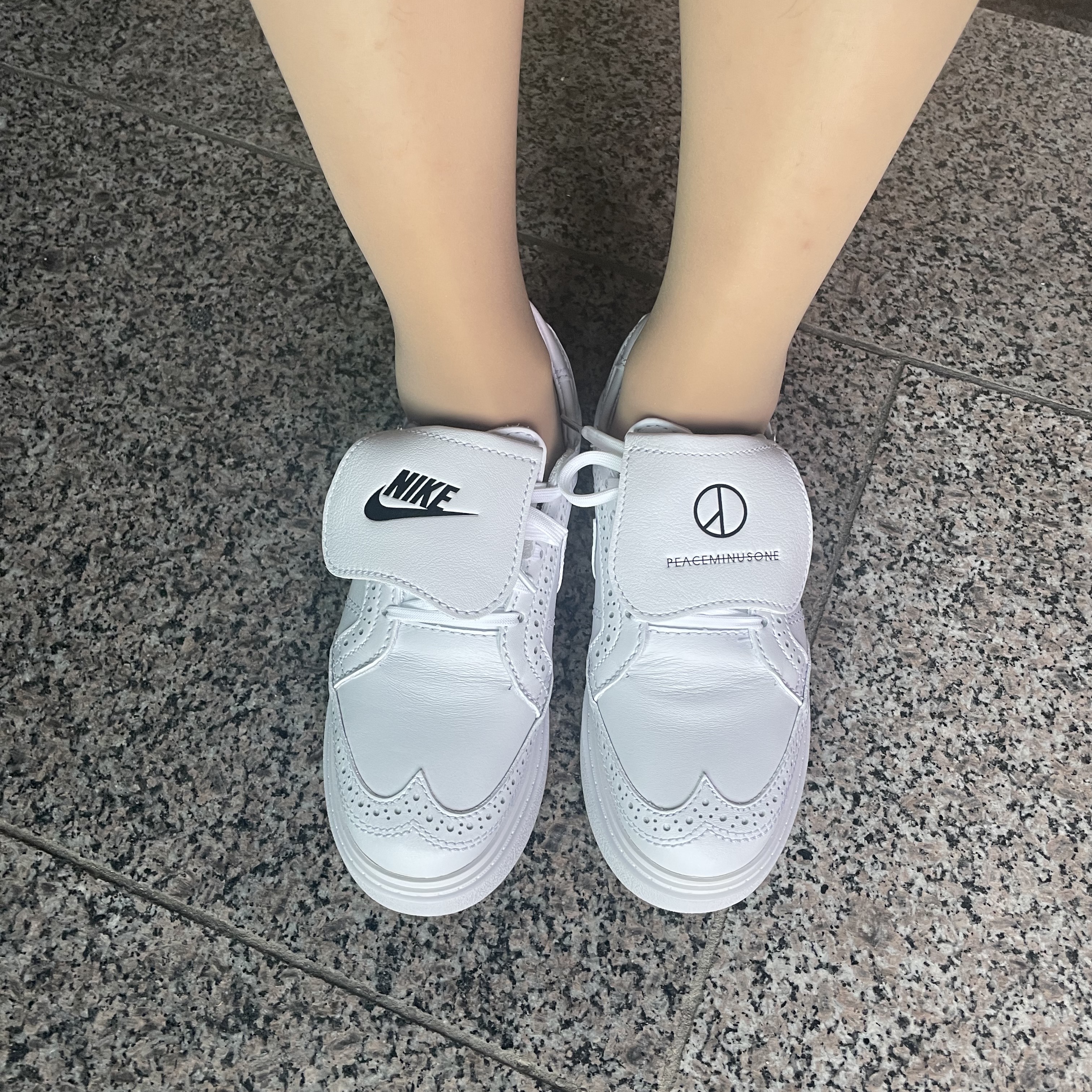 Nike x Peaceminusone Kwondo1 White 착용 스타일 - 3