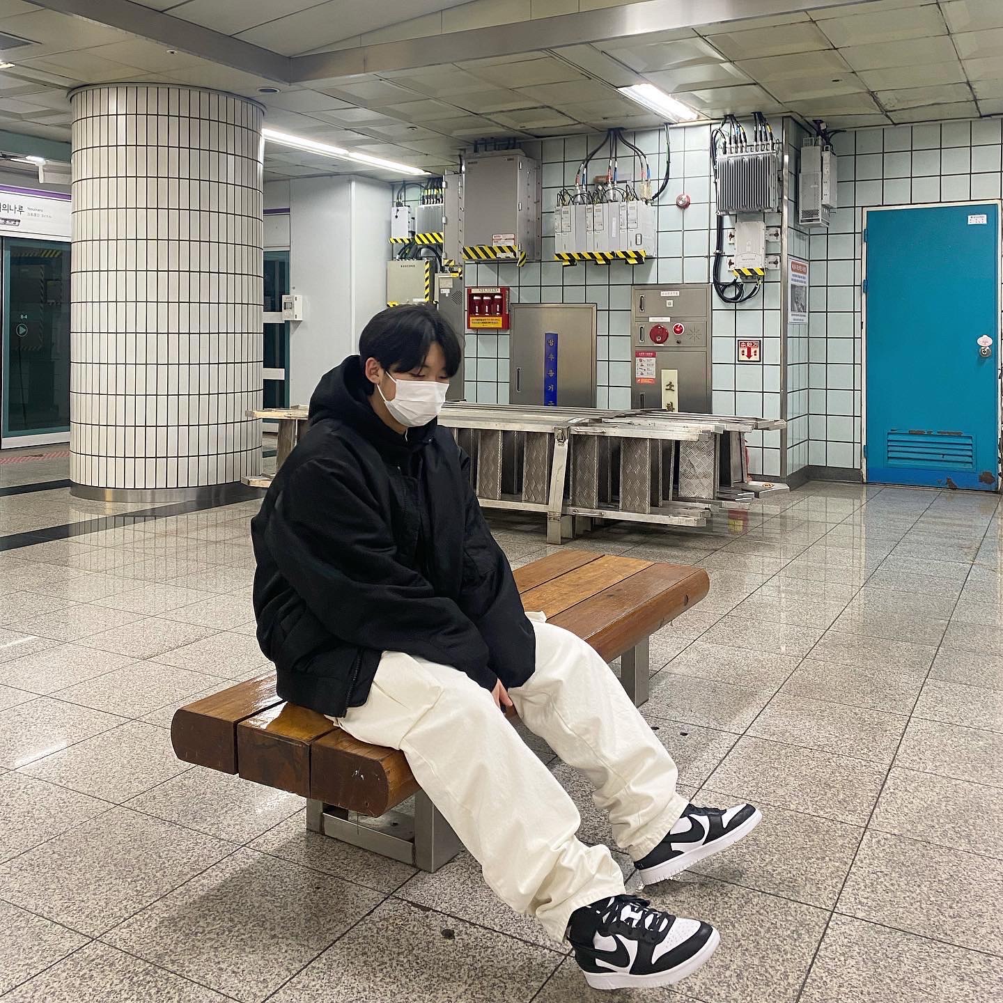 Nike x Ambush Dunk High Black 착용 스타일