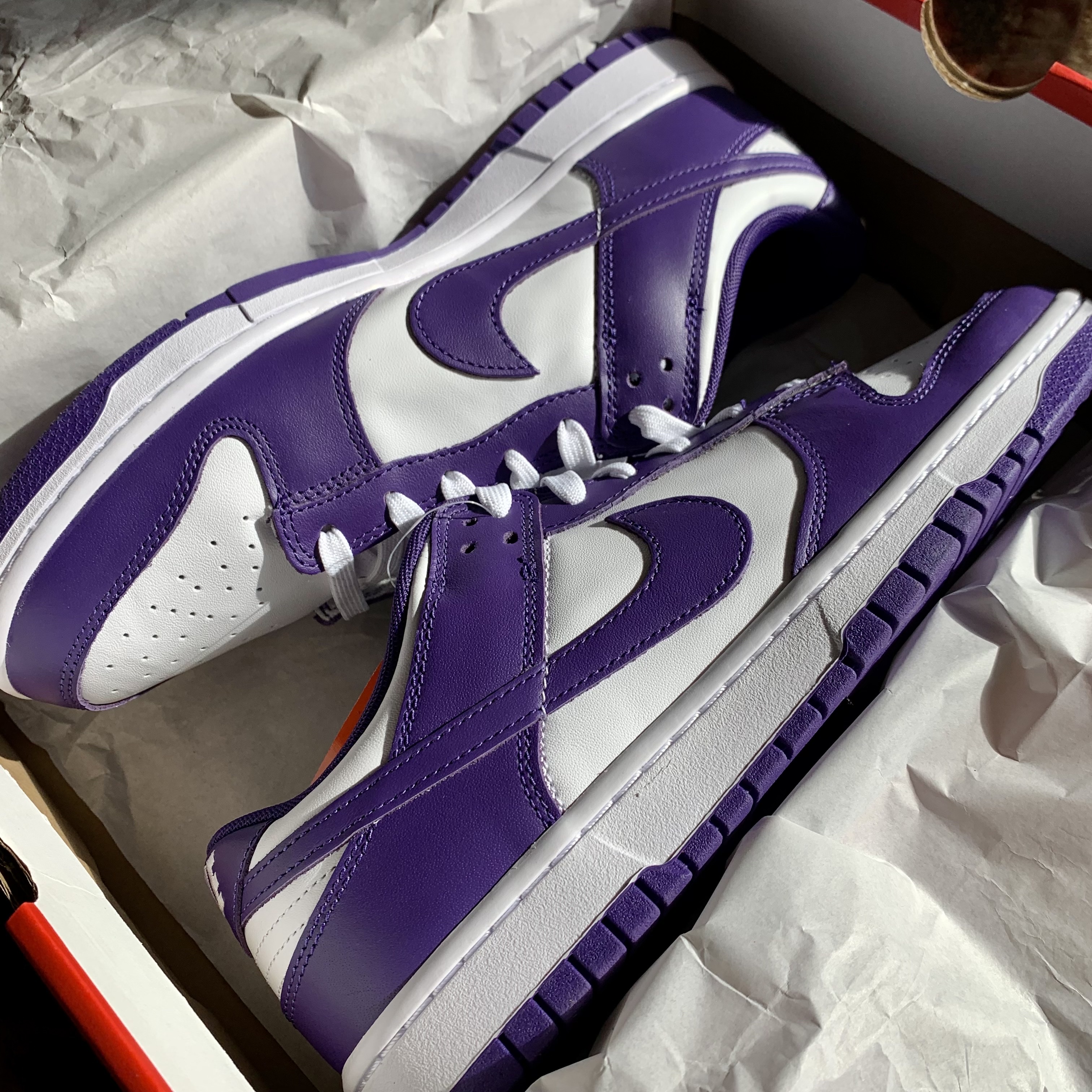 Nike Dunk Low Retro Championship Court Purple 착용 스타일