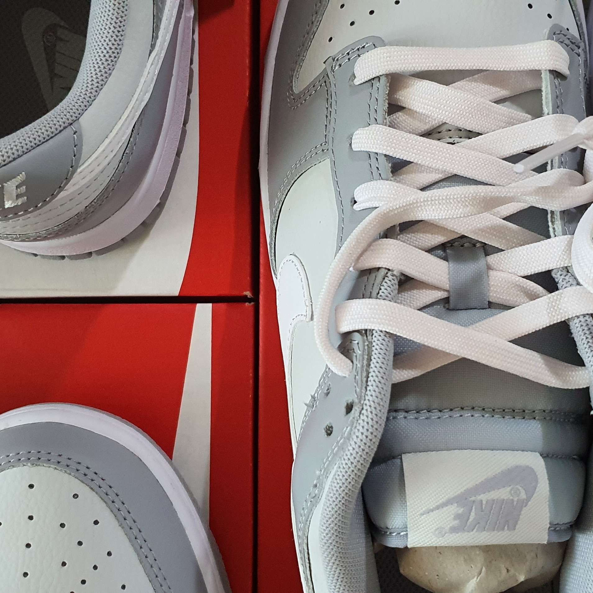 Nike Dunk Low Retro Wolf Grey 착용 스타일 - 2
