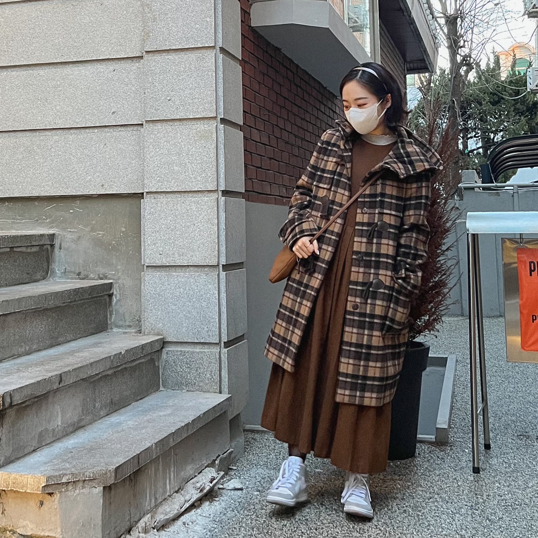 (W) Jordan 1 Mid Wolf Grey 착용 스타일