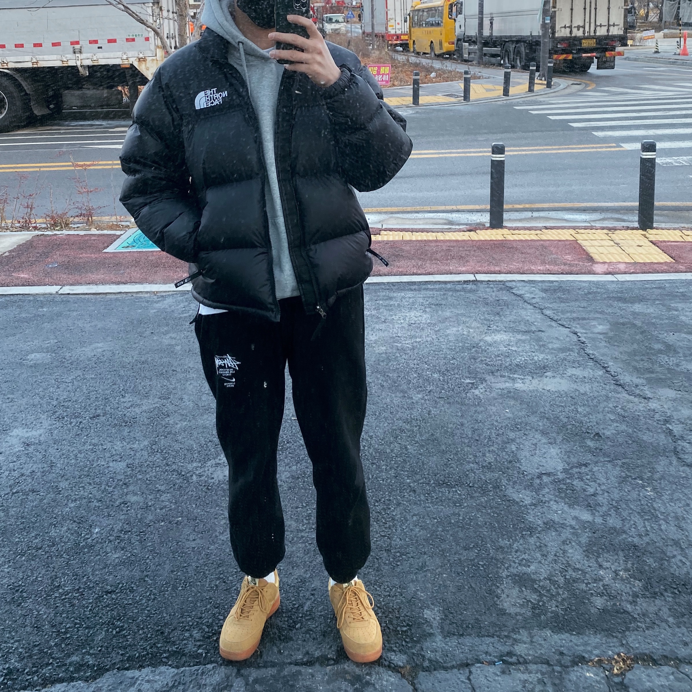 Nike Air Force 1 Low Flax, Nike x Stussy NRG ZR Fleece Pants Black - US/EU ์ฐฉ์ฉ ์คํ์ผ