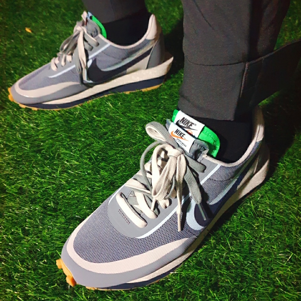 Nike x Sacai x Clot LDWaffle Cool Grey 착용 스타일 - 5