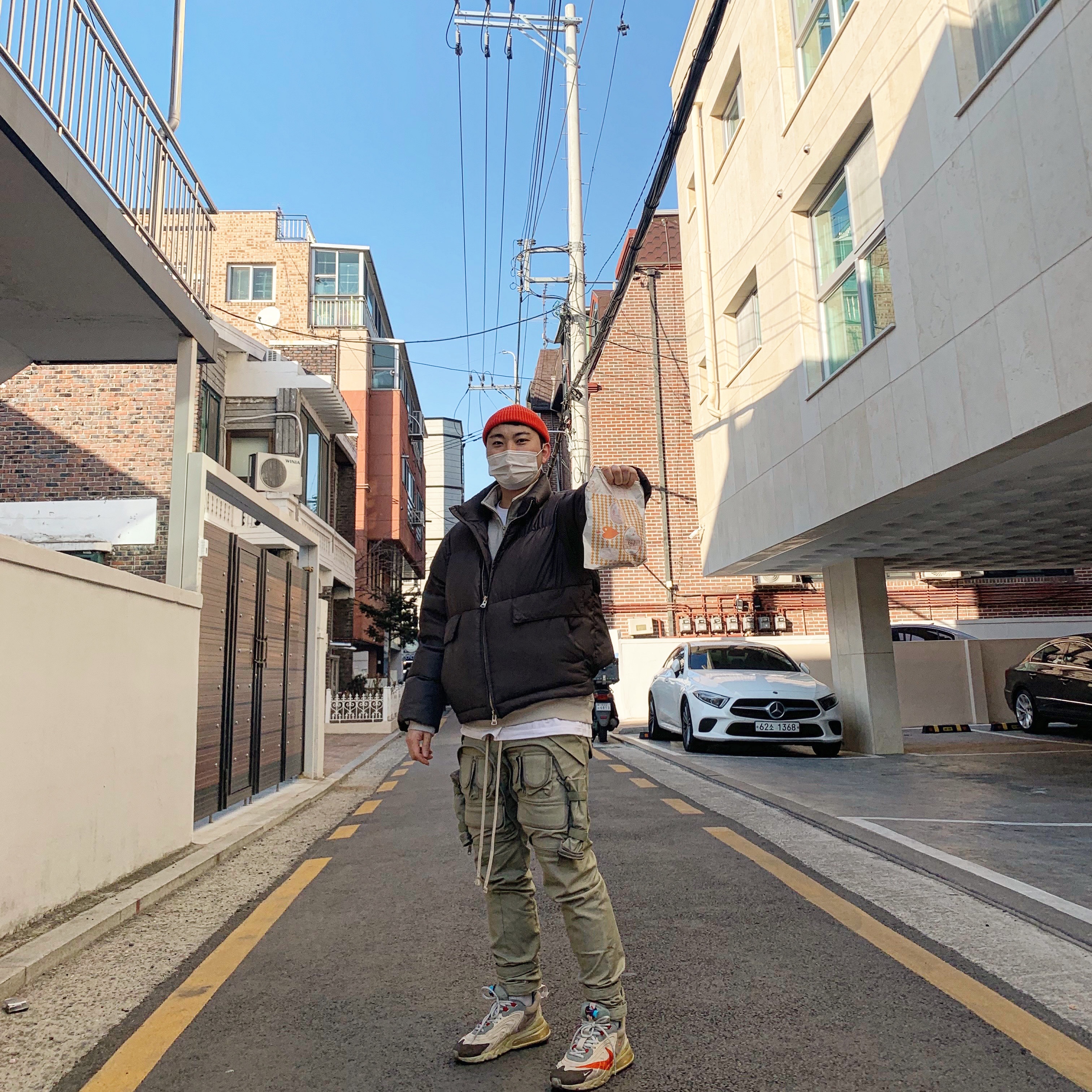 Nike x Travis Scott Air Max 270 React Cactus Trails 착용 스타일