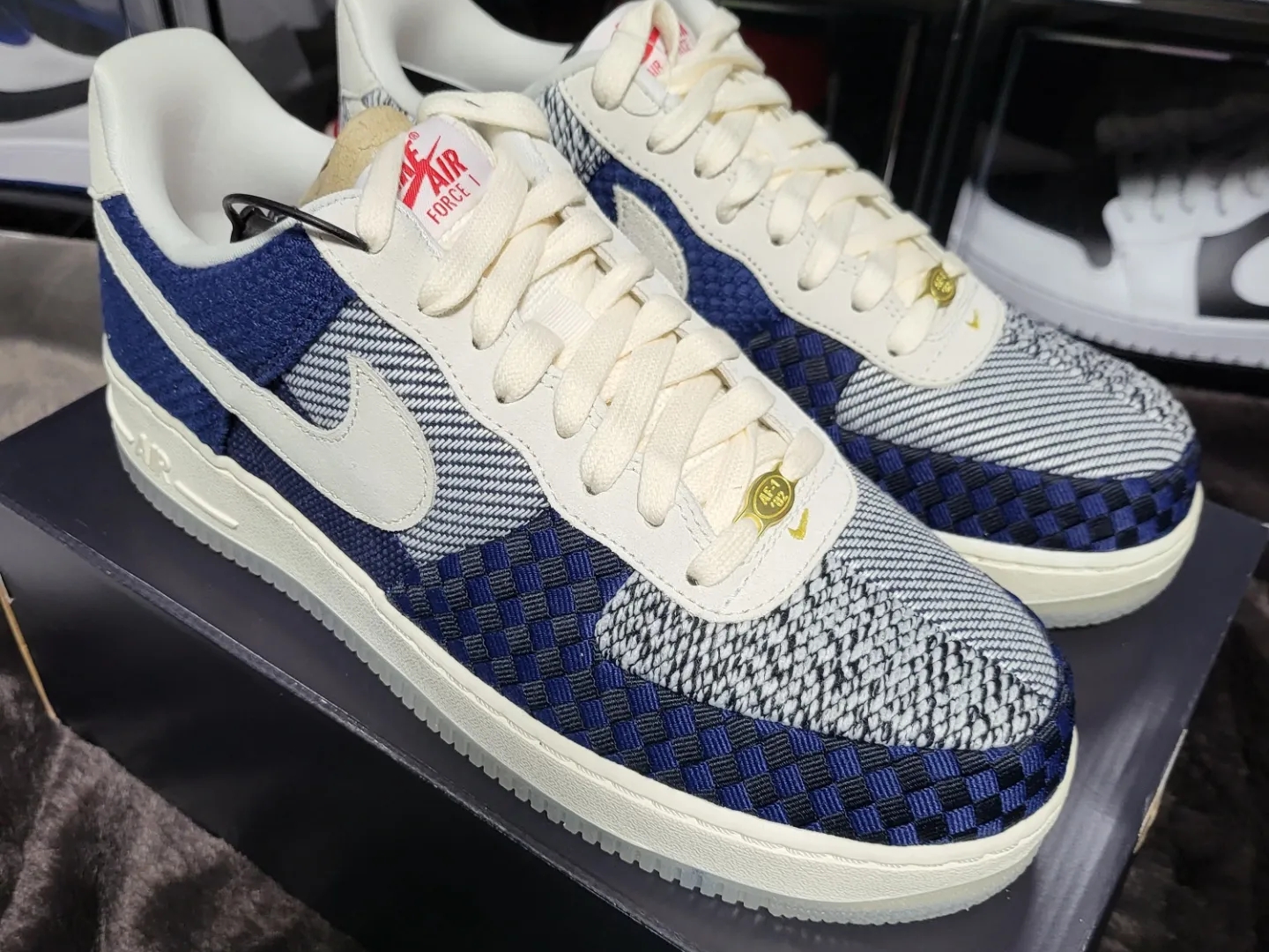 (W) Nike Air Force 1 '07 LV8 Sashiko, Nike Air Force 1 High '07 LV8 EMB Dodgers 착용 스타일 - 2