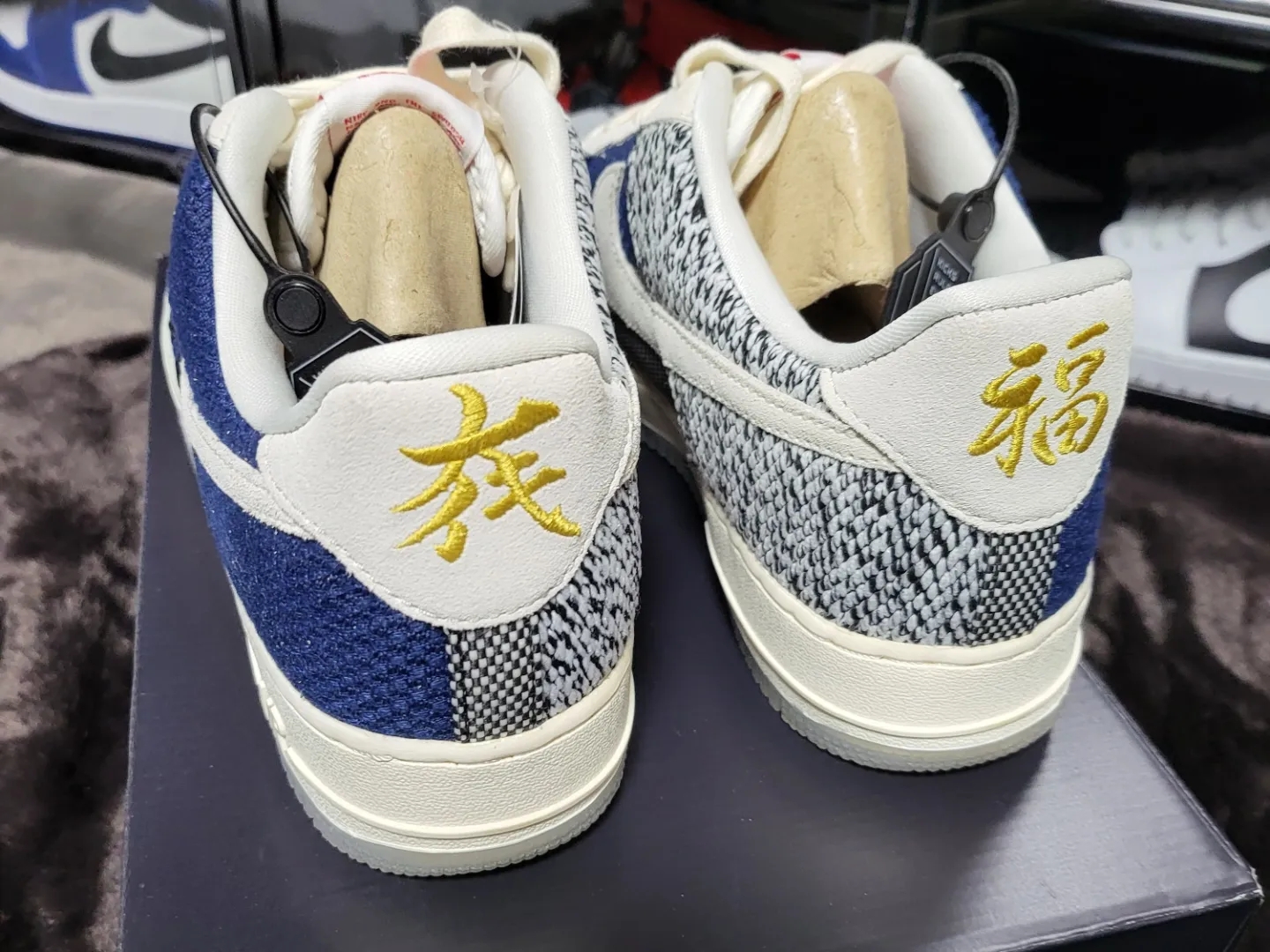 (W) Nike Air Force 1 '07 LV8 Sashiko, Nike Air Force 1 High '07 LV8 EMB Dodgers 착용 스타일 - 4