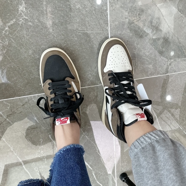 Jordan 1 x Travis Scott Retro Low OG SP Mocha, Jordan 1 x Travis Scott Retro High OG SP Mocha 착용 스타일