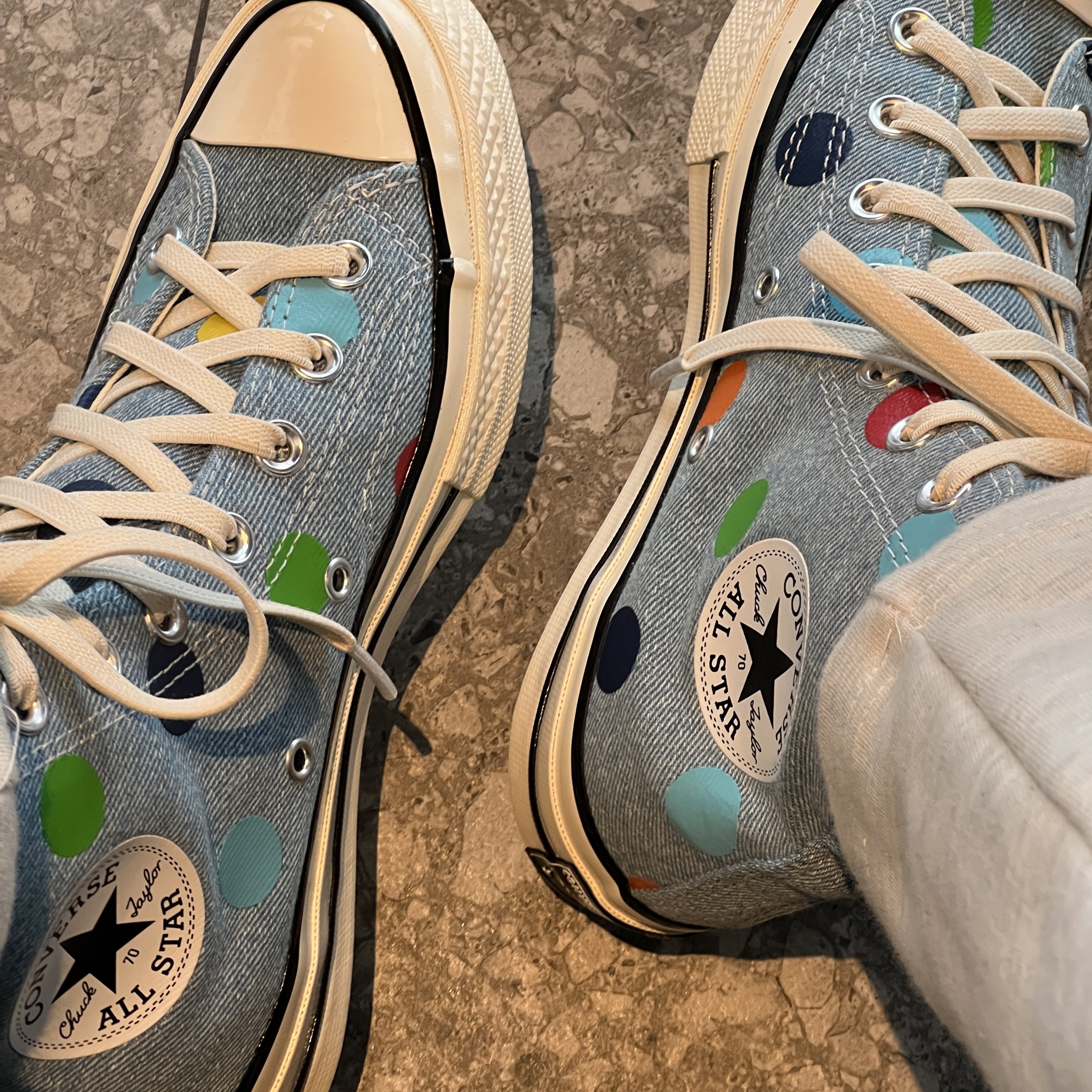 Converse x Golf le Fleur Chuck 70 Hi Polka 착용 스타일 - 2