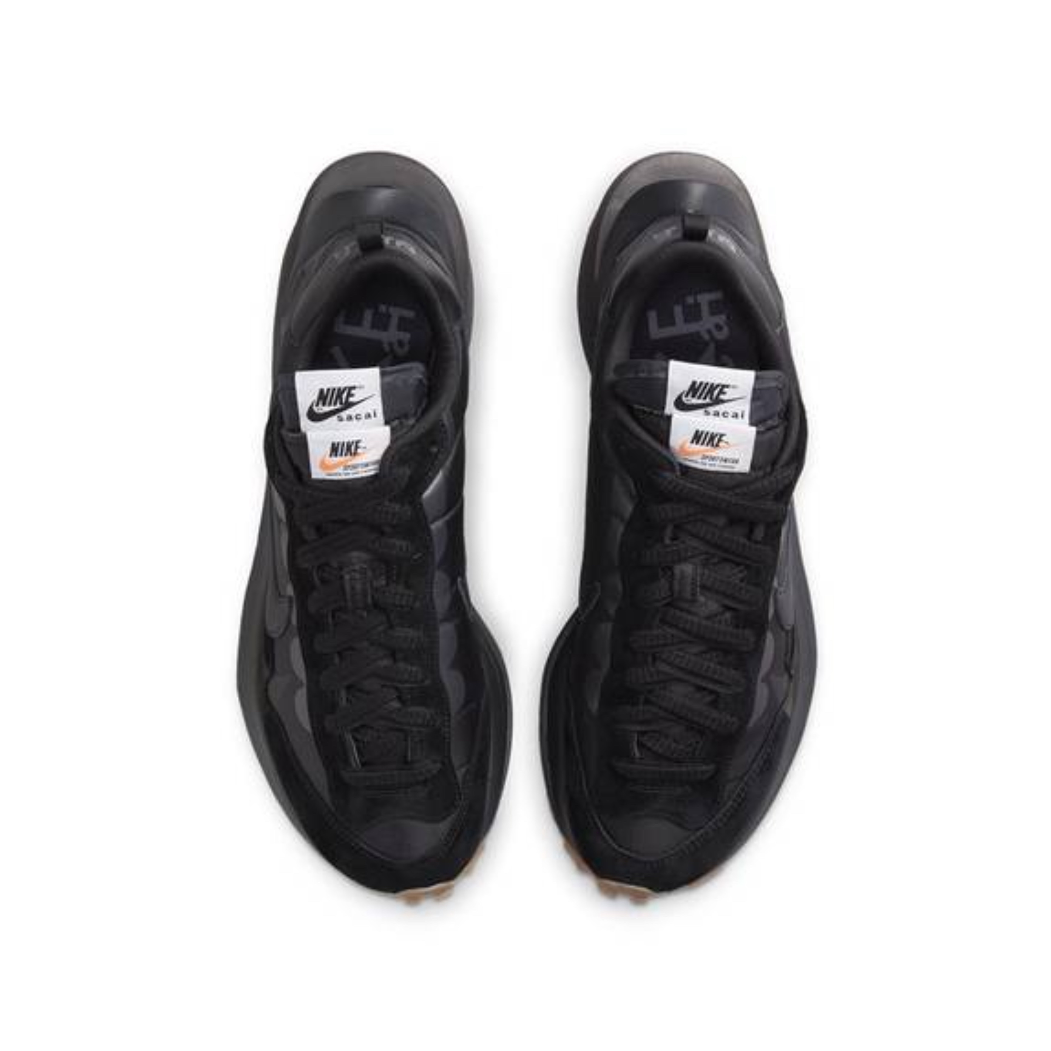 Nike x Sacai VaporWaffle Black and Gum 착용 스타일 - 4
