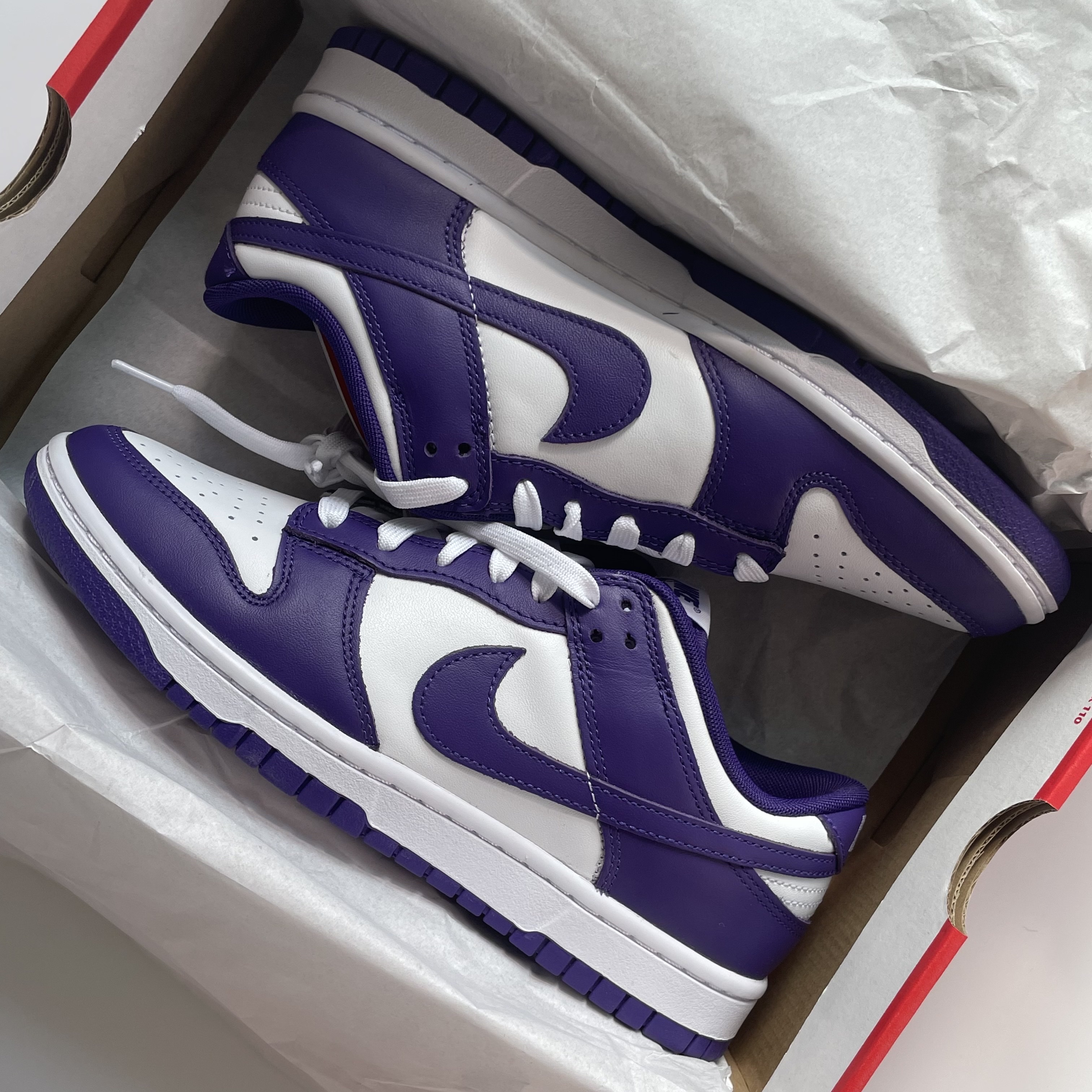 Nike Dunk Low Retro Championship Court Purple 착용 스타일