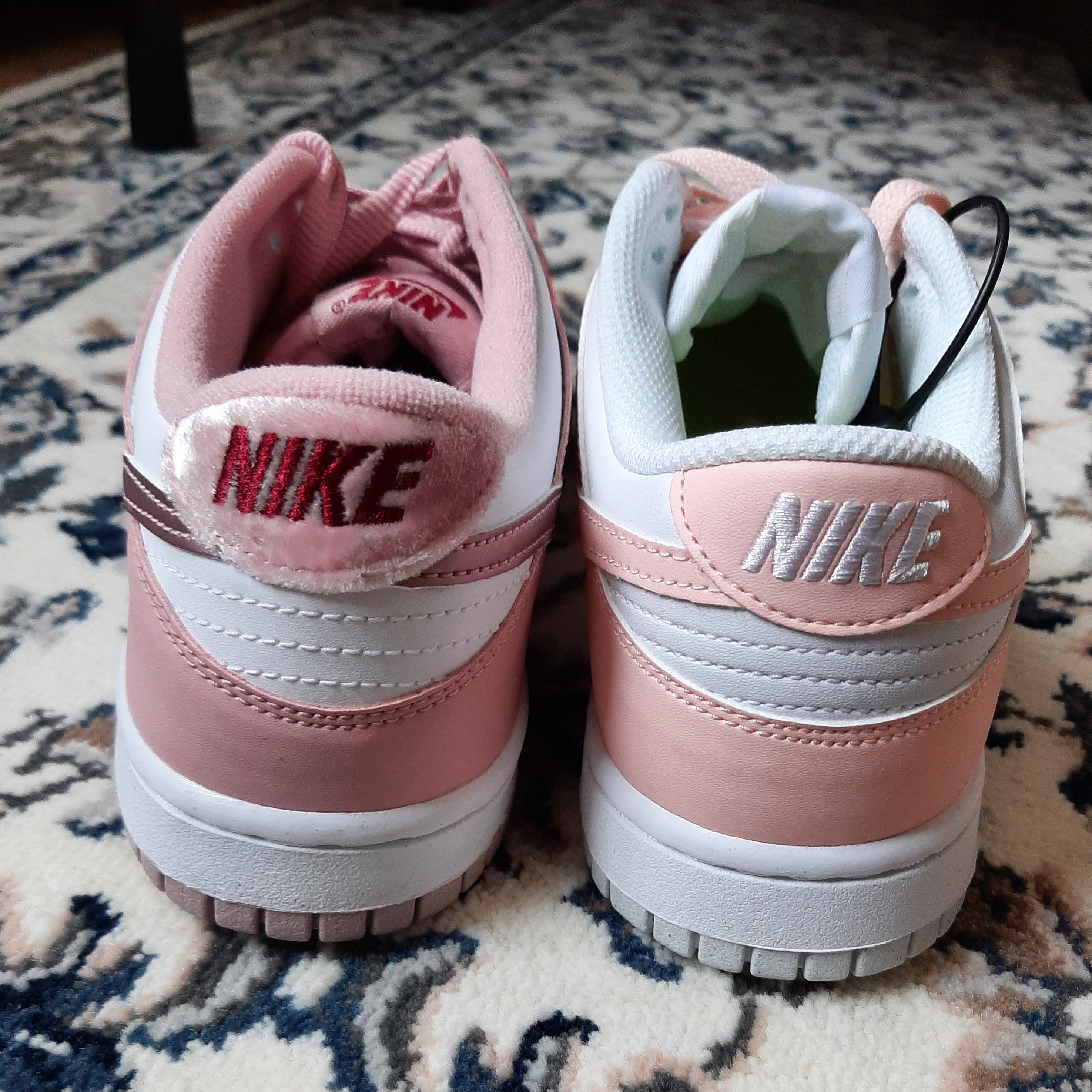 (GS) Nike Dunk Low Pink Velvet, (W) Nike Dunk Low Next Nature Pale Coral 착용 스타일 - 2