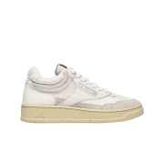 (W) Autry Open Mid Leather Mesh Sneakers White