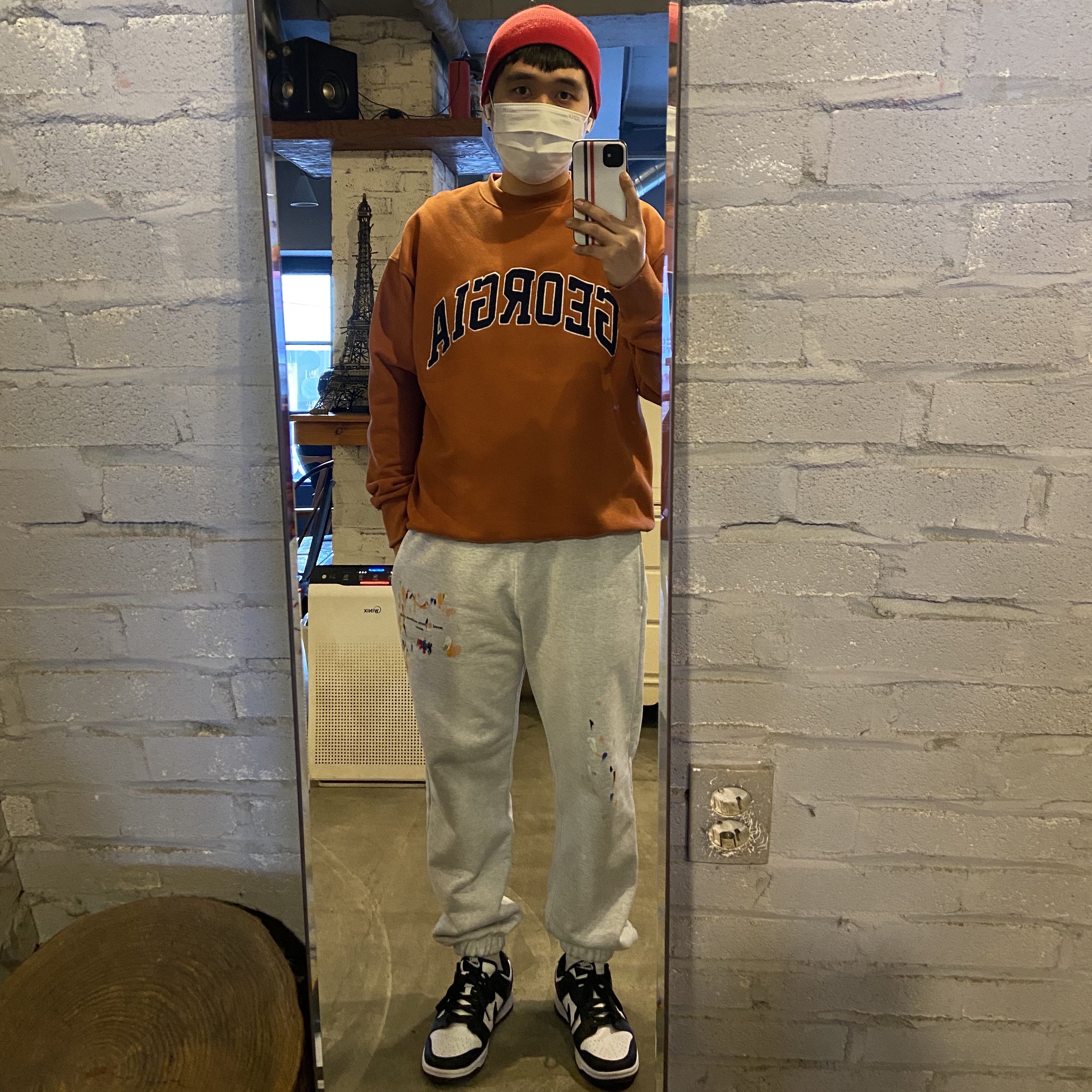 Nike Dunk Low Retro Black 착용 스타일 - 1