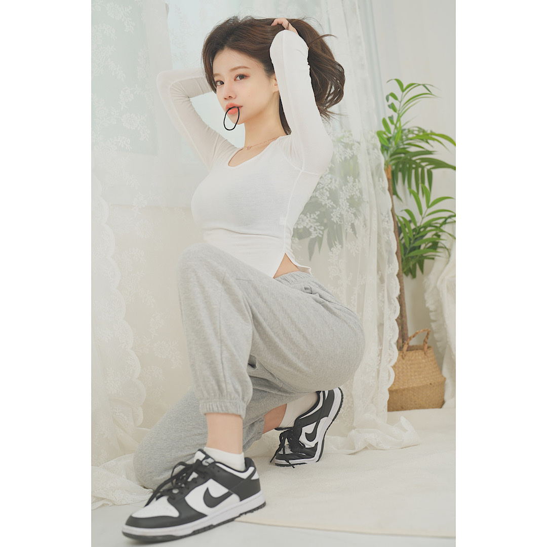 Nike Dunk Low Retro Black, (W) Nike Dunk Low Black 착용 스타일 - 1