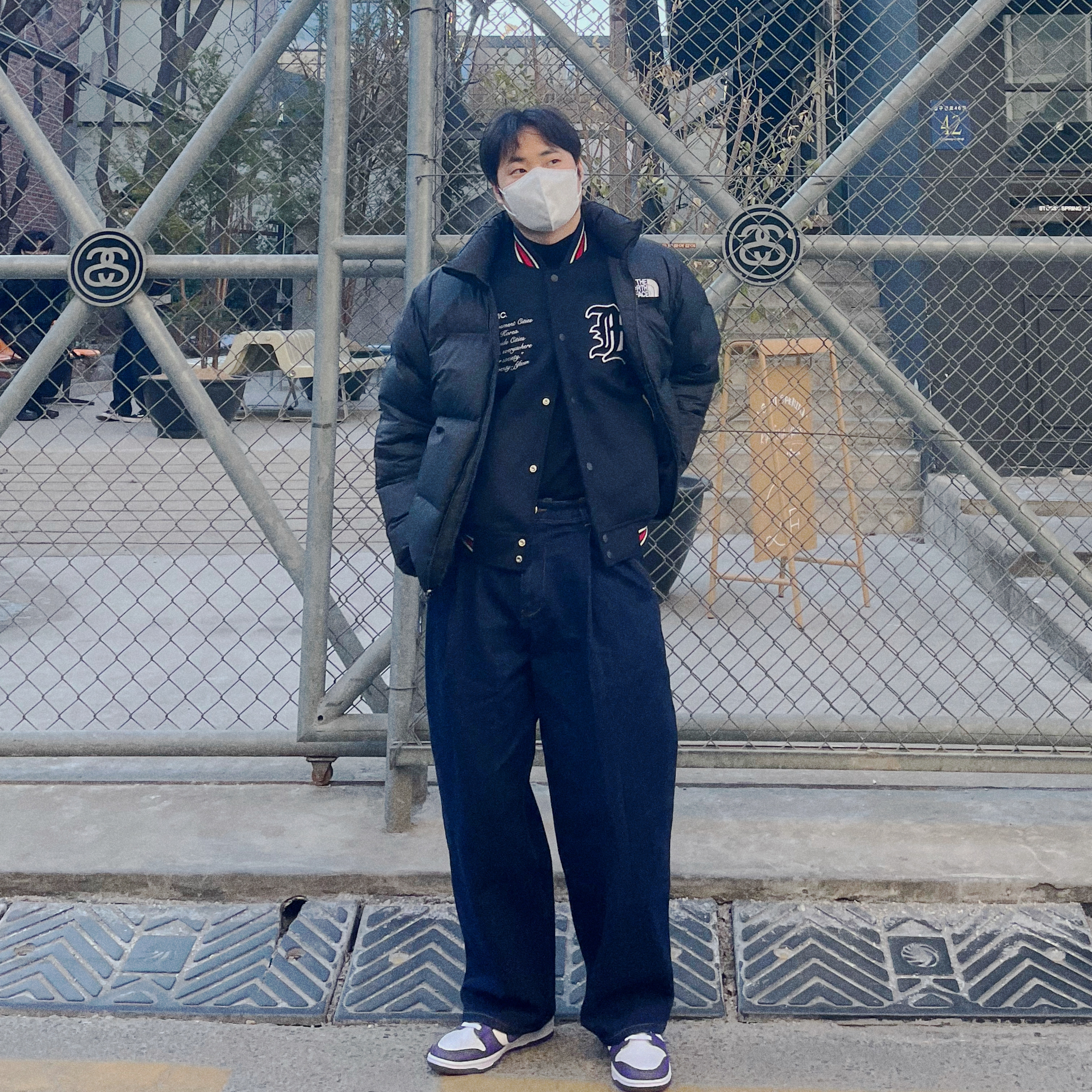 Nike Dunk Low Retro Championship Court Purple 착용 스타일