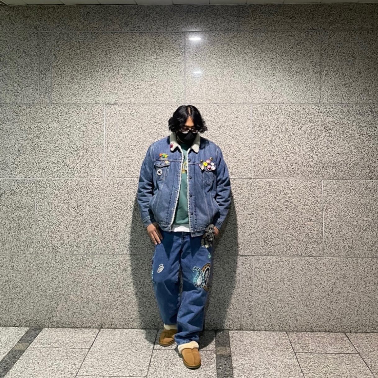 Stussy x Noma t.d. Big OL' Jean Stone Wash 착용 스타일 - 1