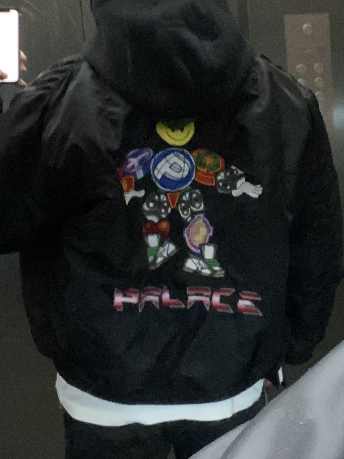 Palace Pez Pezman MA-1 Jacket Black - 21FW, Nike x Sacai VaporWaffle Dark Iris 착용 스타일 - 2