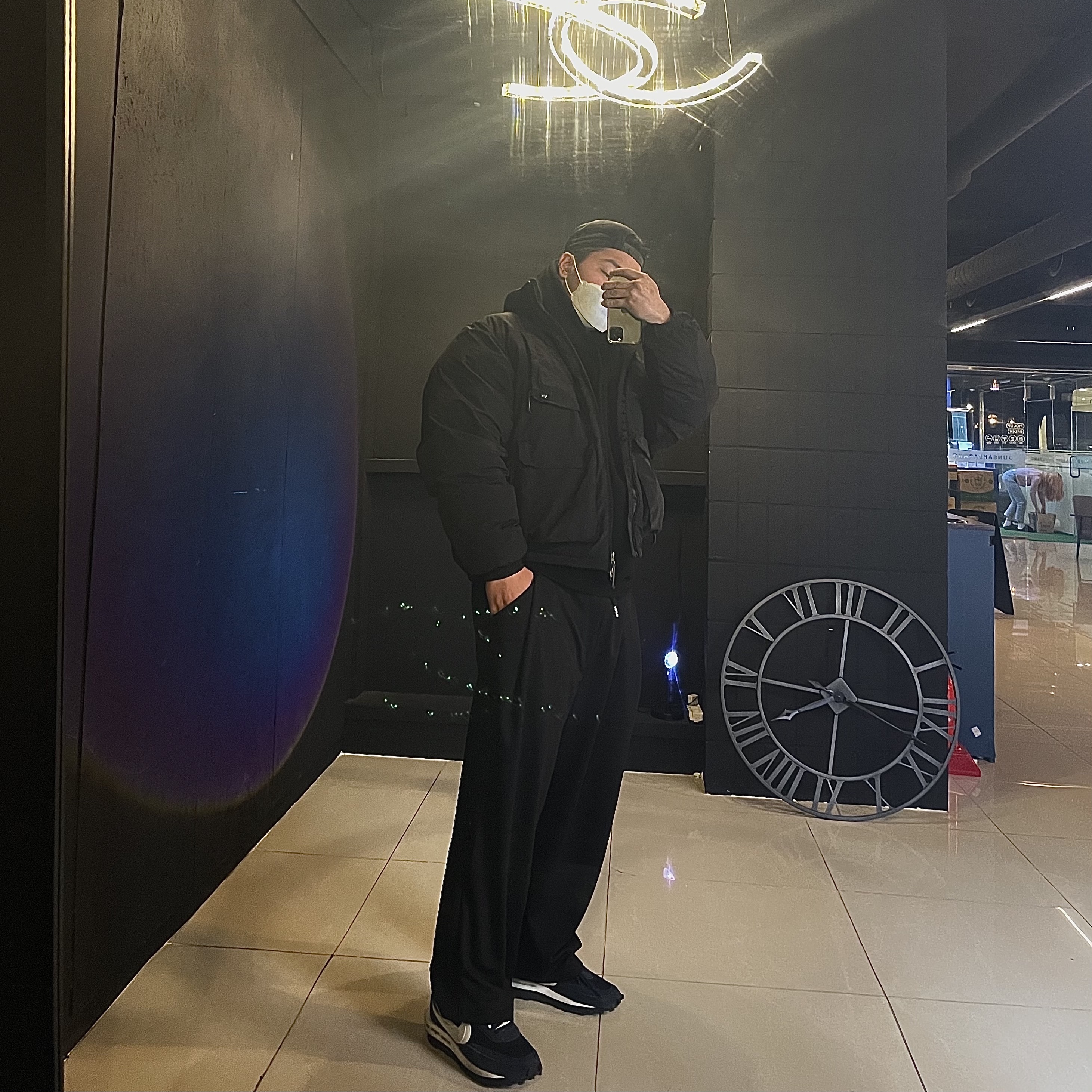 Nike x Sacai x Fragment LDWaffle Blackened Blue 착용 스타일