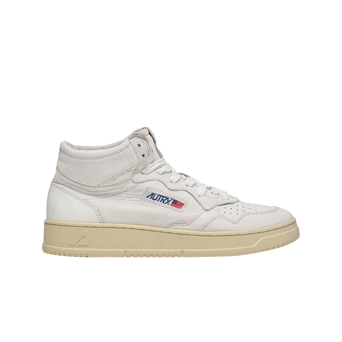 오트리 메달리스트 미드 고트스킨 스니커즈 화이트(Autry Medalist Mid Goatskin Sneakers White) - 1