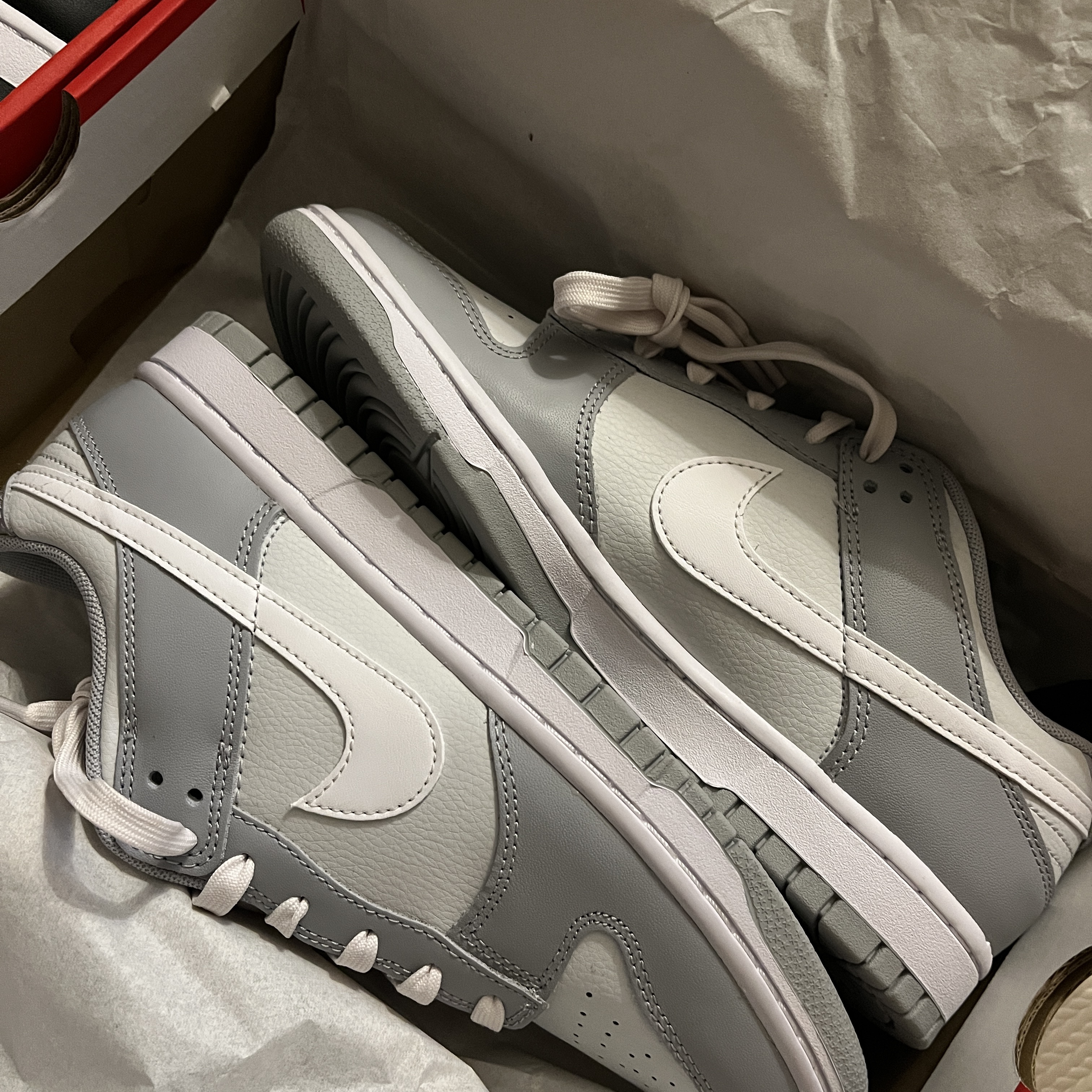 Nike Dunk Low Retro Wolf Grey, Nike Dunk Low Retro Black 착용 스타일 - 2