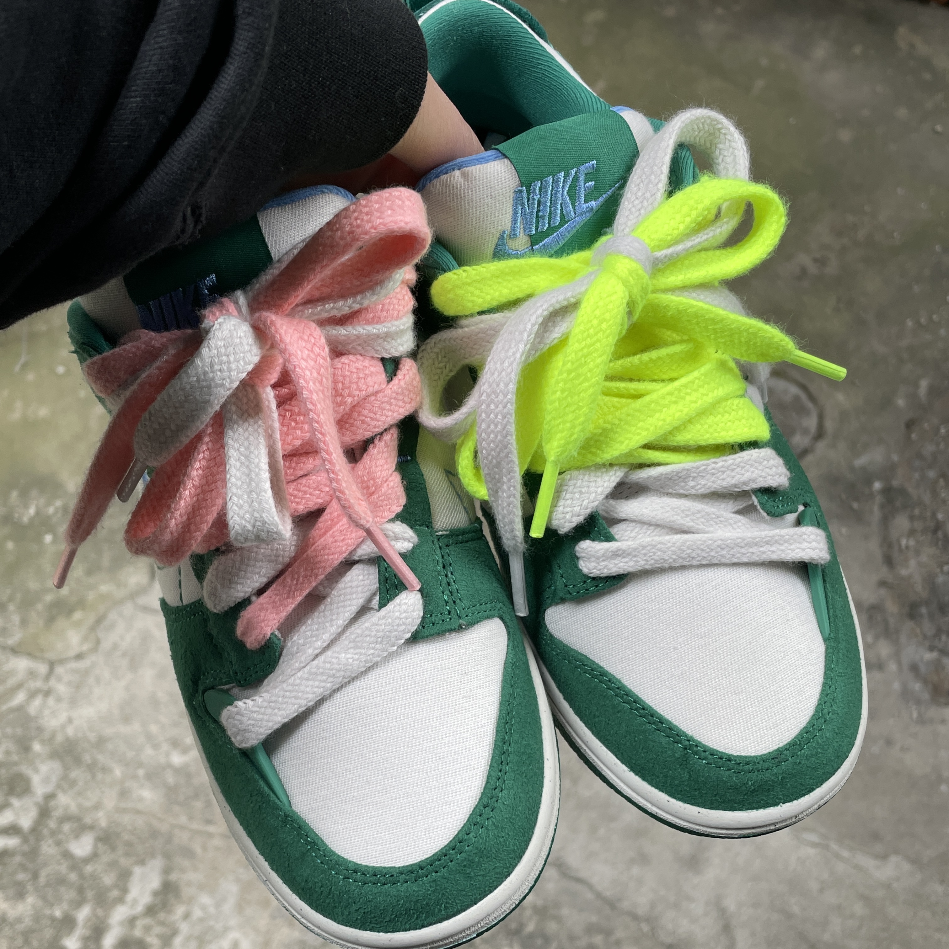 (W) Nike Dunk Low Disrupt 2 Phantom University Blue, (W) Nike Dunk Low Disrupt 2 Pale Ivory Sail 착용 스타일 - 2