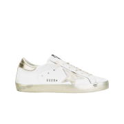 (W) Golden Goose Superstar White Gold Gold Tab Sneakers