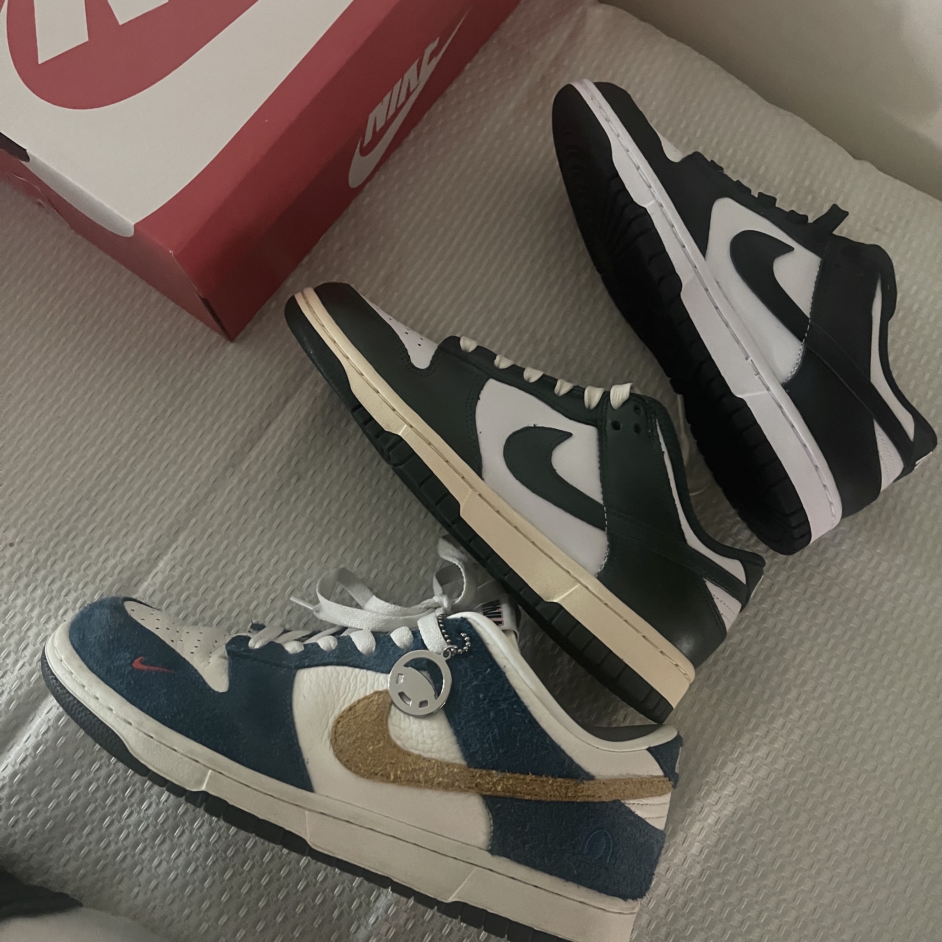 (W) Nike Dunk Low Black, (W) Nike Dunk Low Vintage Green 착용 스타일