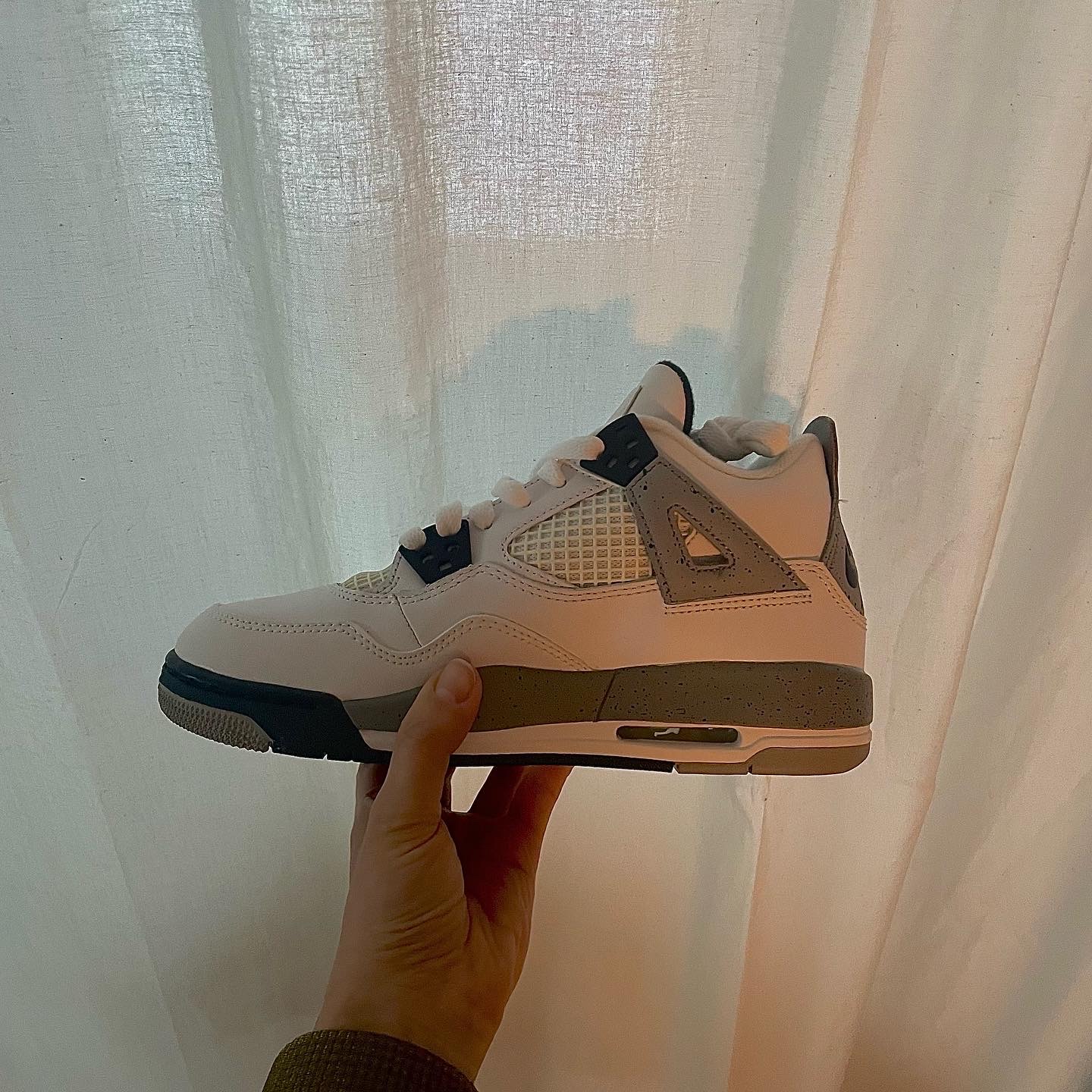 (GS) Jordan 4 Retro OG White Cement 2016 착용 스타일 - 1