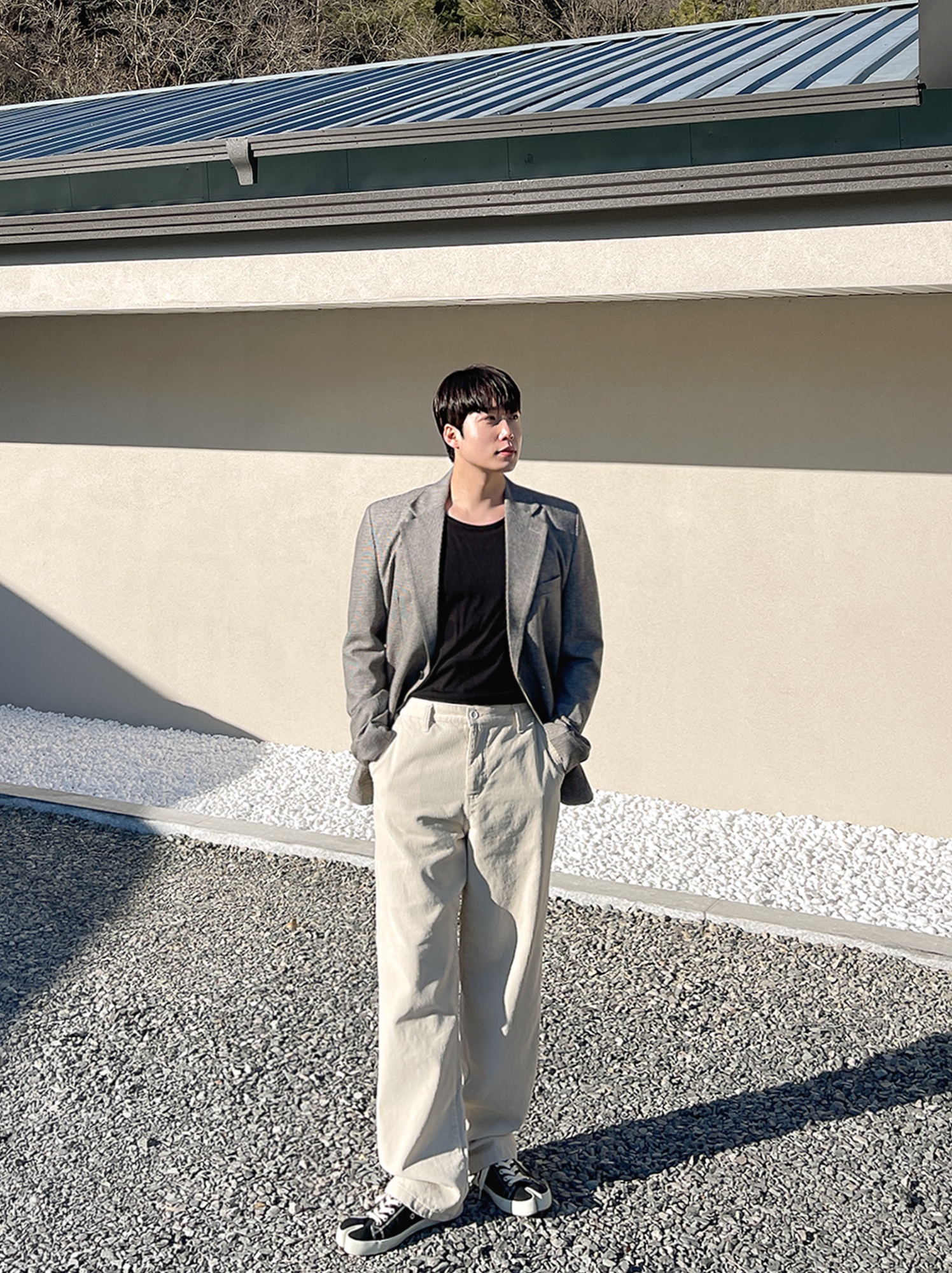 (W) Maison Margiela Tabi Low Black, Maison Margiela Tabi Low Black 착용 스타일 - 1