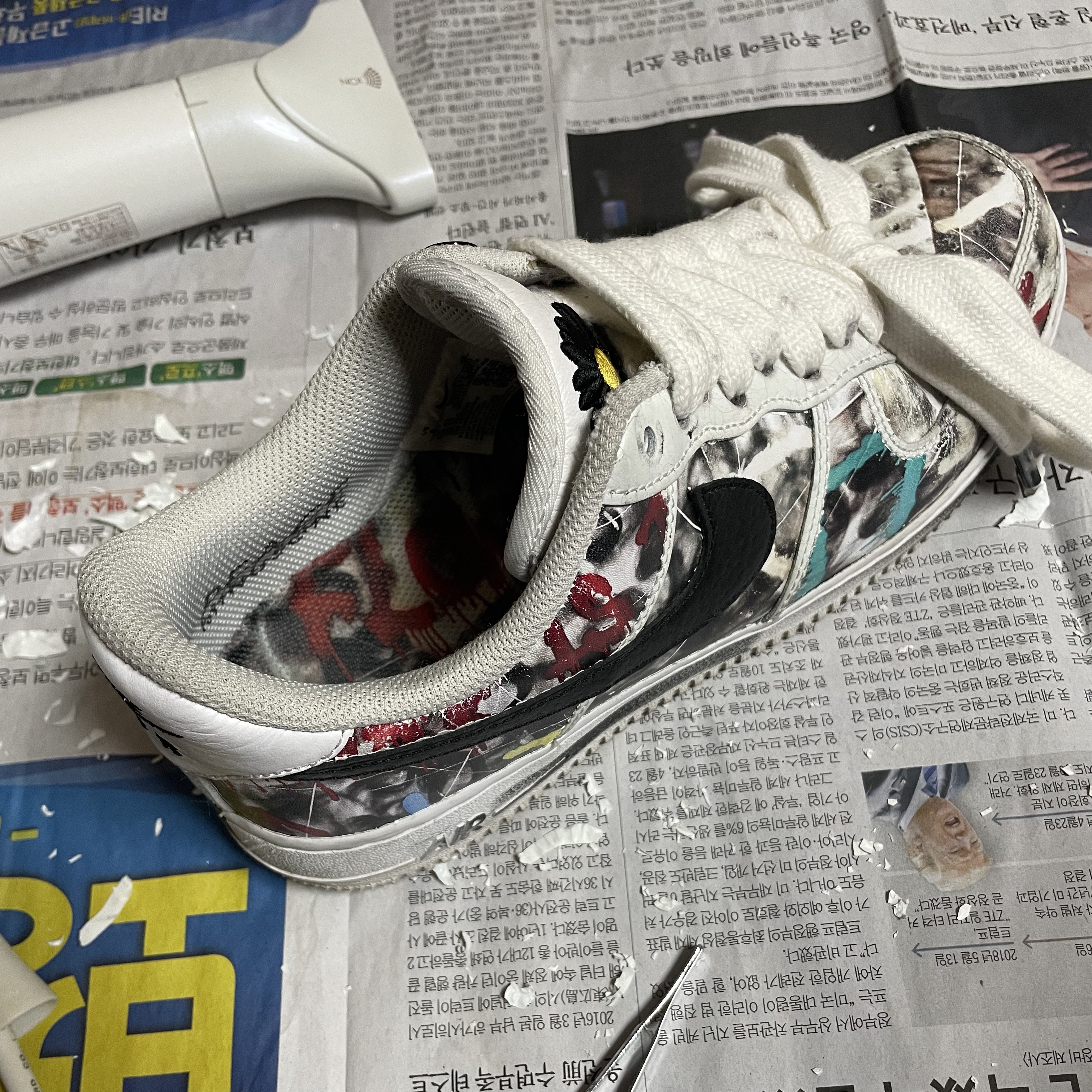 Nike x Peaceminusone Air Force 1 Low Para-Noise 2.0 착용 스타일
