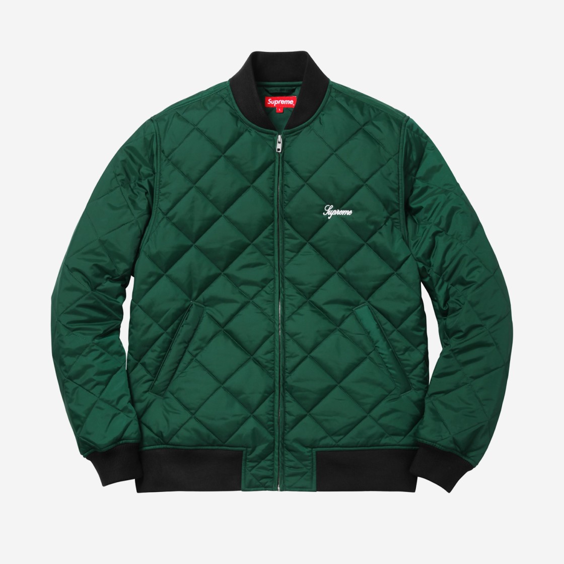 Supreme Sequin Patch Quilted Bomber Green - 16SS 상세 이미지 2