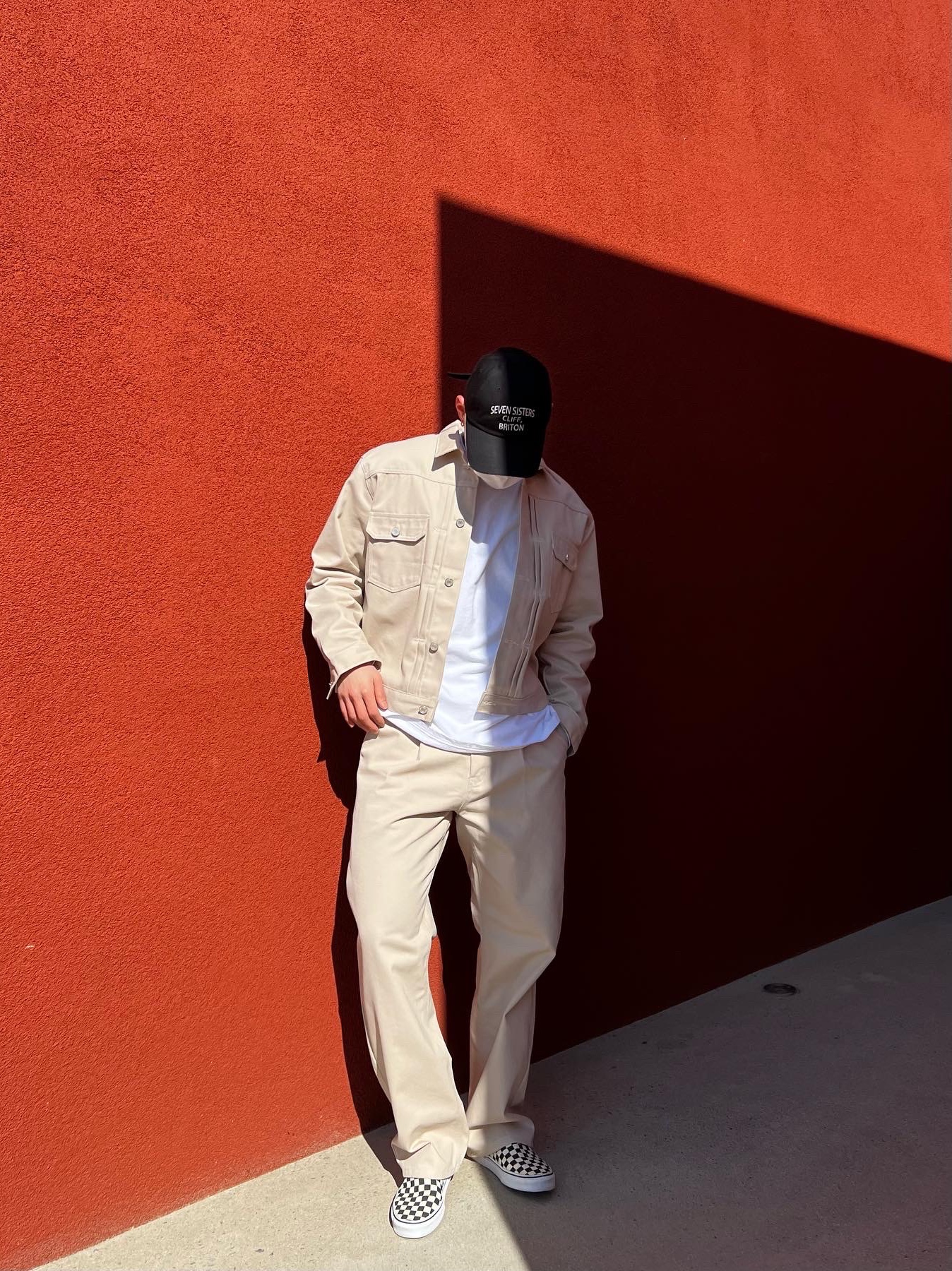 Vans Slip-On Checkerboard 착용 스타일 - 1