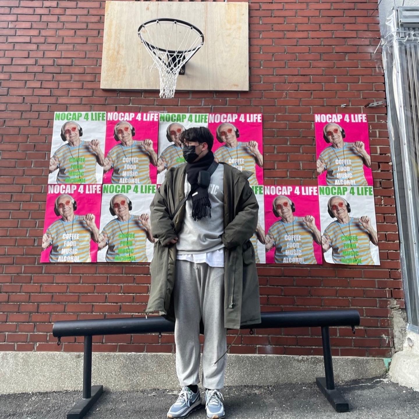 Nike x Sacai x Clot LDWaffle Cool Grey 착용 스타일 - 2
