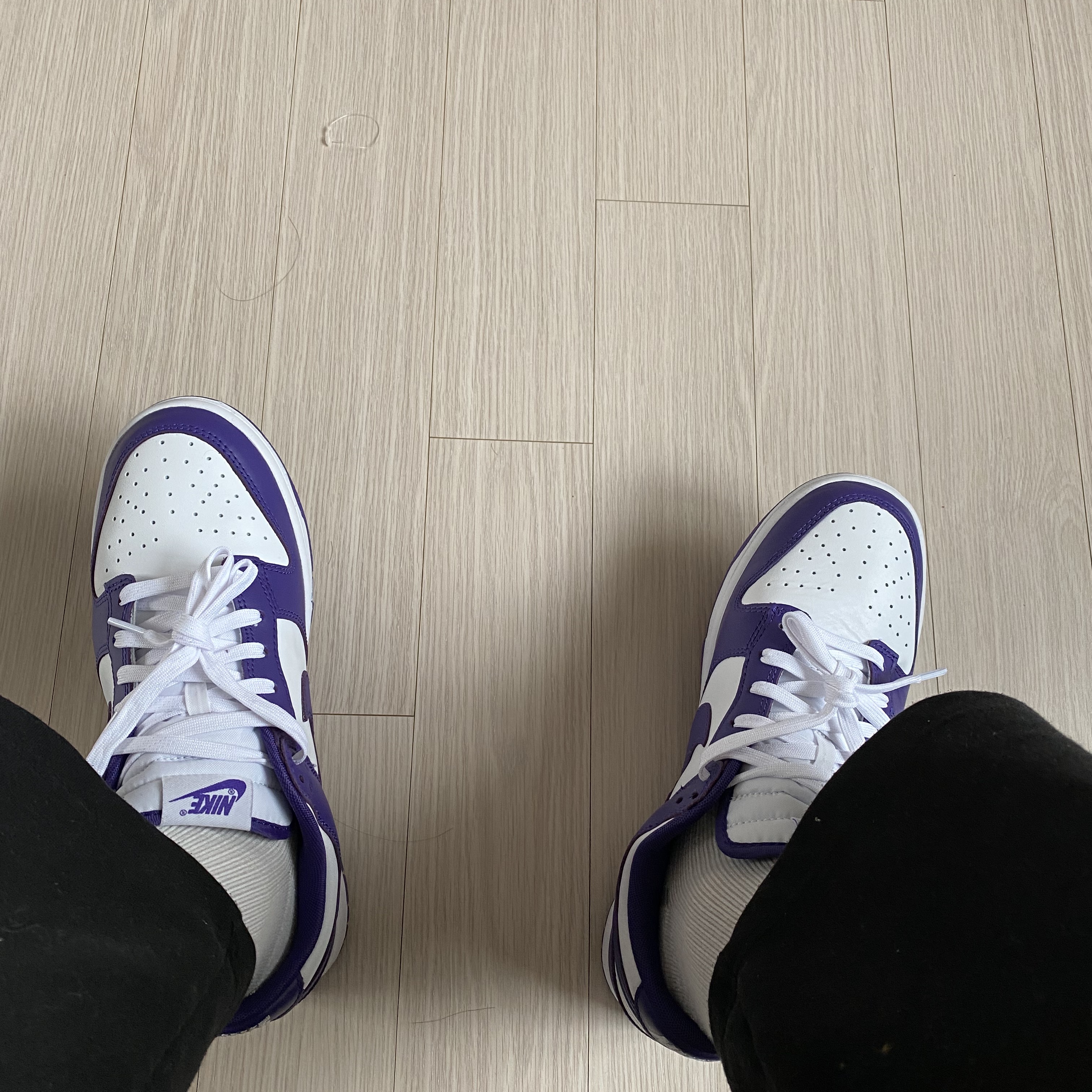 Nike Dunk Low Retro Championship Court Purple, Nike x Peaceminusone Air Force 1 Low Para-Noise 2.0 착용 스타일 - 3