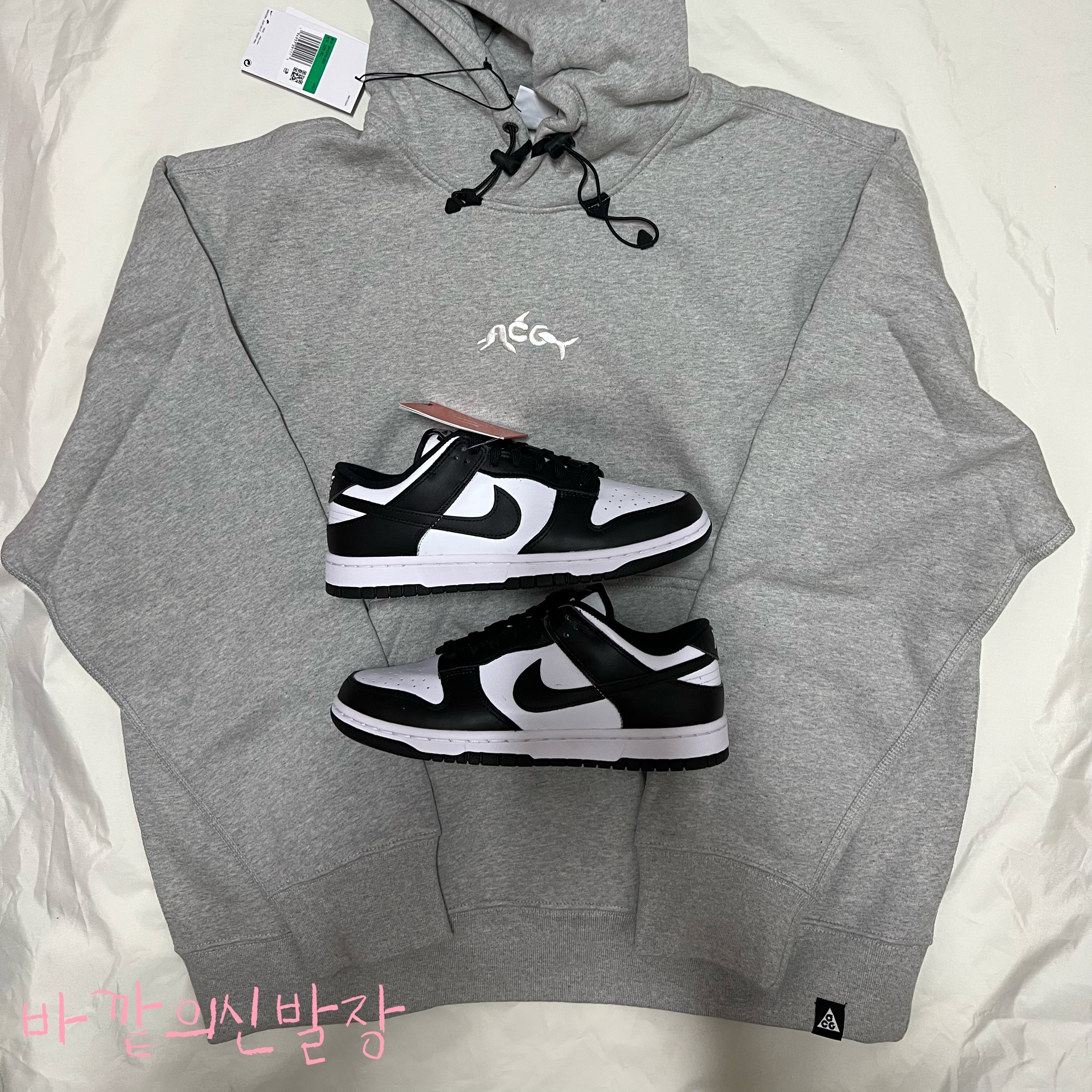 Nike NRG ACG GPX Dolphin Hoodie Grey - Asia, (W) Nike Dunk Low Black 착용 스타일 - 2