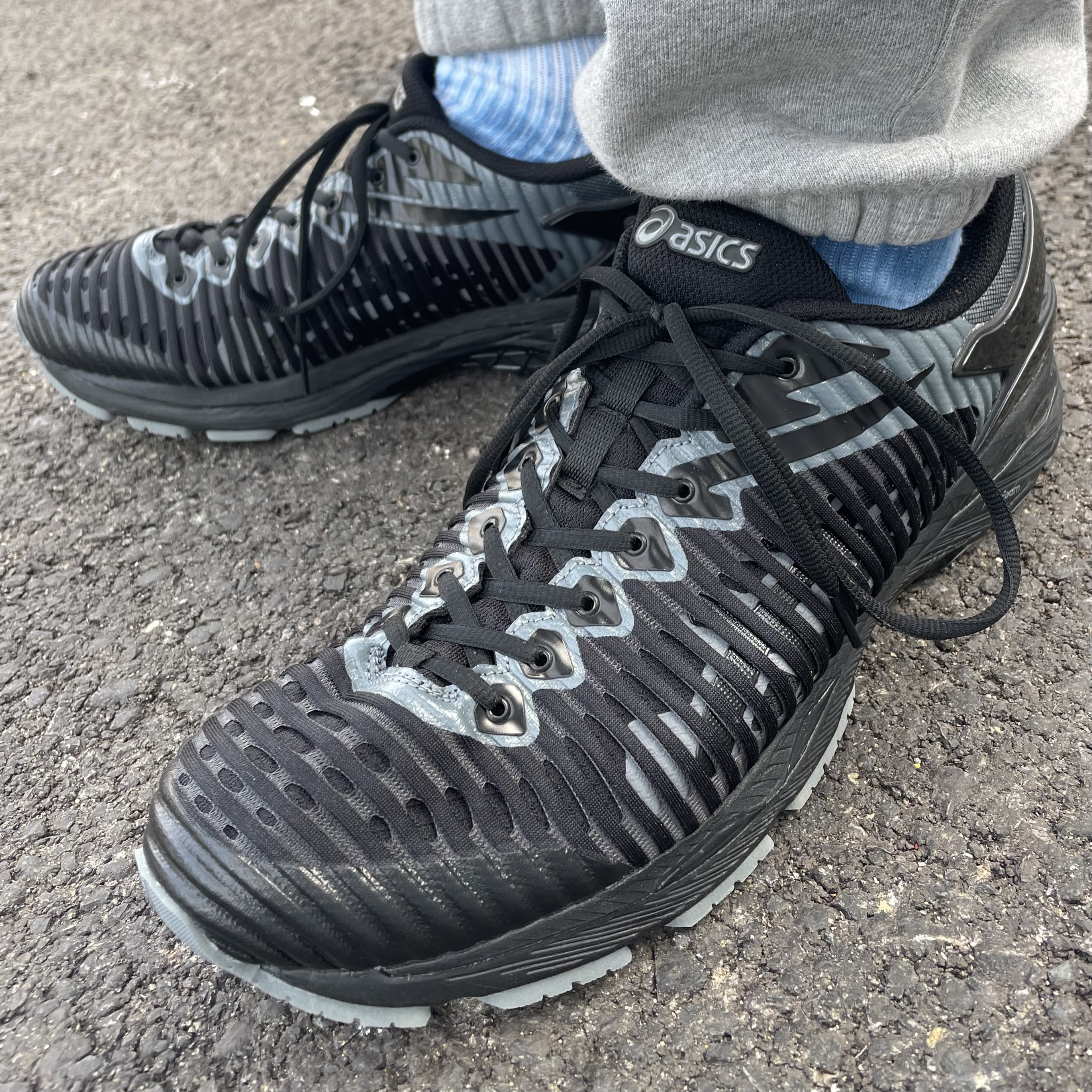 Asics x Kiko Kostadinov Gel-Delva 1 Black Steel 착용 스타일