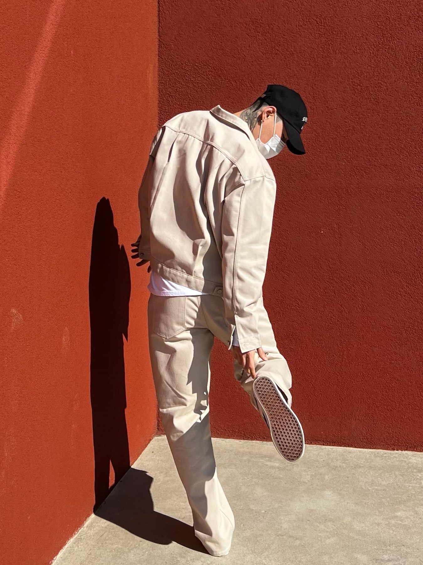 Vans Slip-On Checkerboard 착용 스타일 - 5