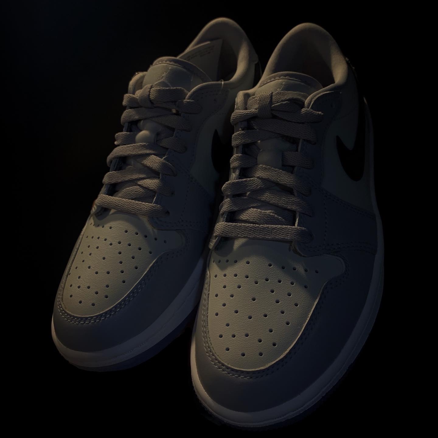 Jordan 1 Low Golf Wolf Grey 착용 스타일 - 1