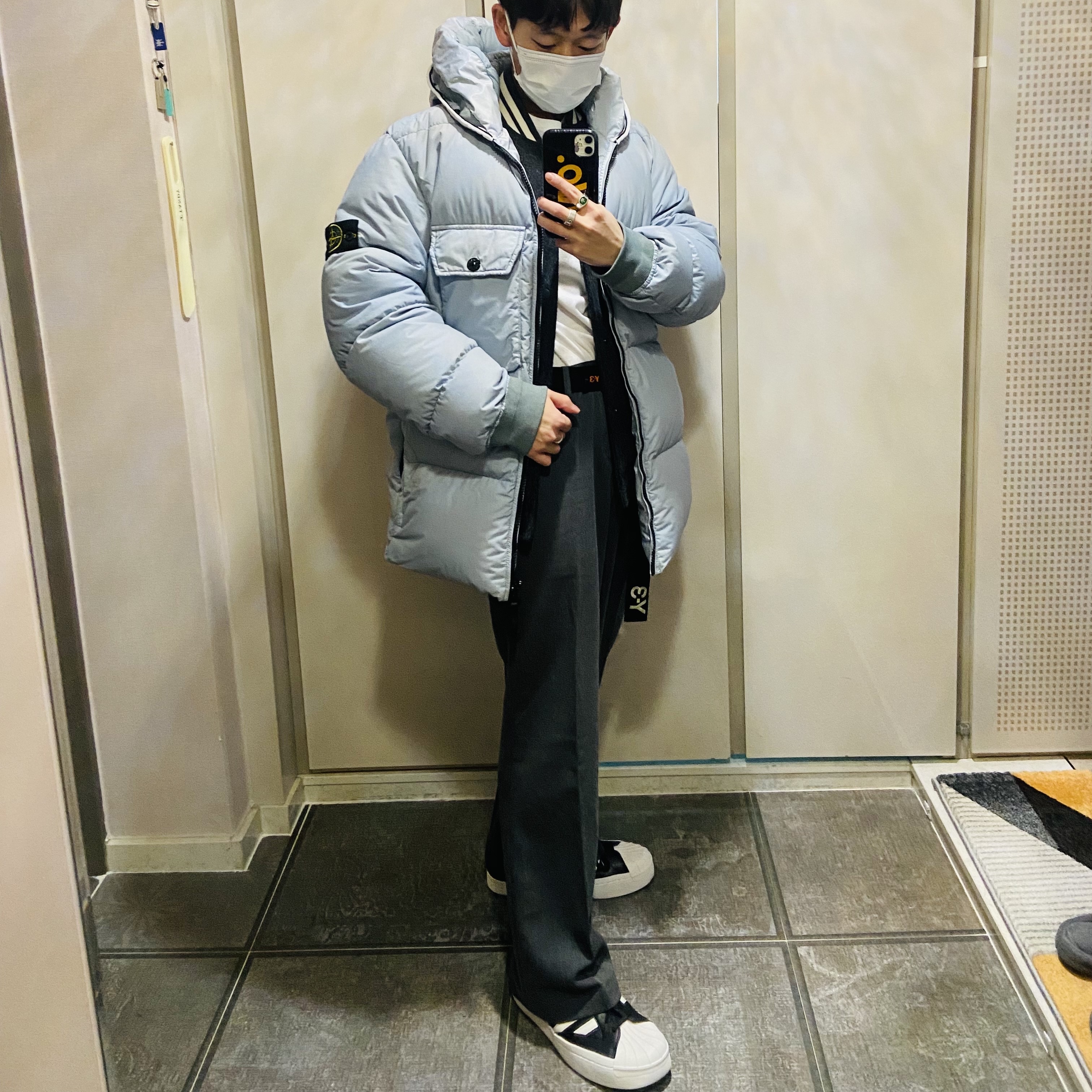 Y-3 Yohji Star Black White 착용 스타일 - 2