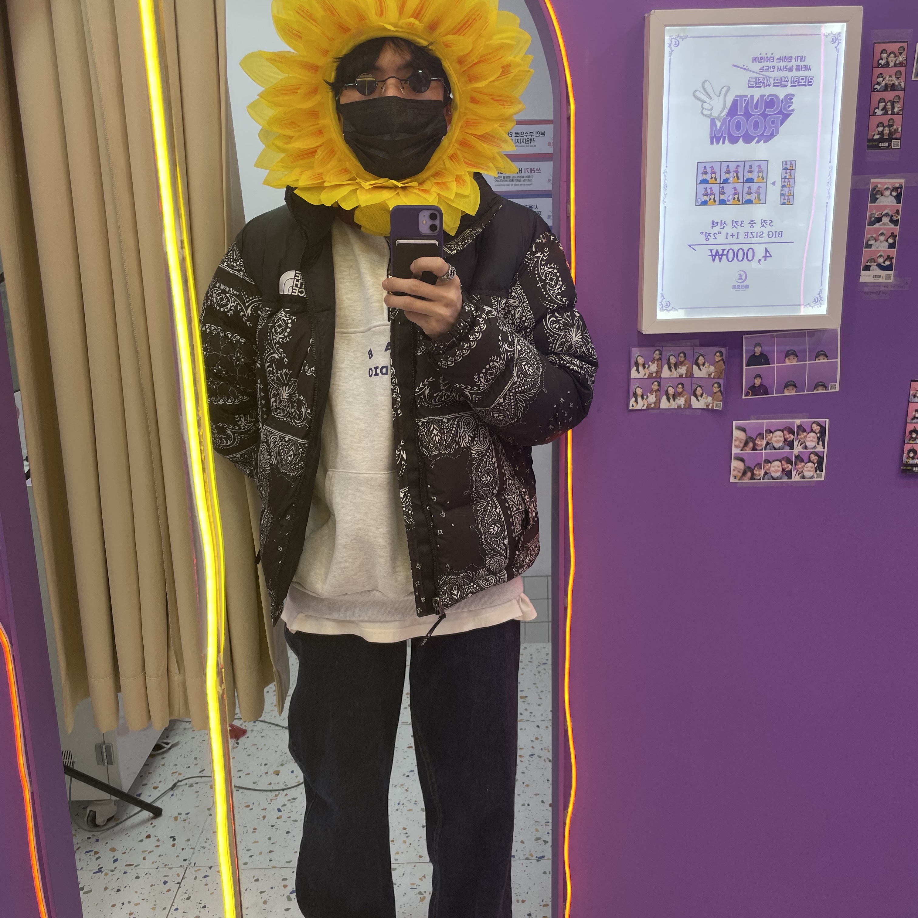 Nike x Peaceminusone Air Force 1 Low Para-Noise, The North Face 1996 Novelty Nuptse Jacket Real Black - 21FW 착용 스타일