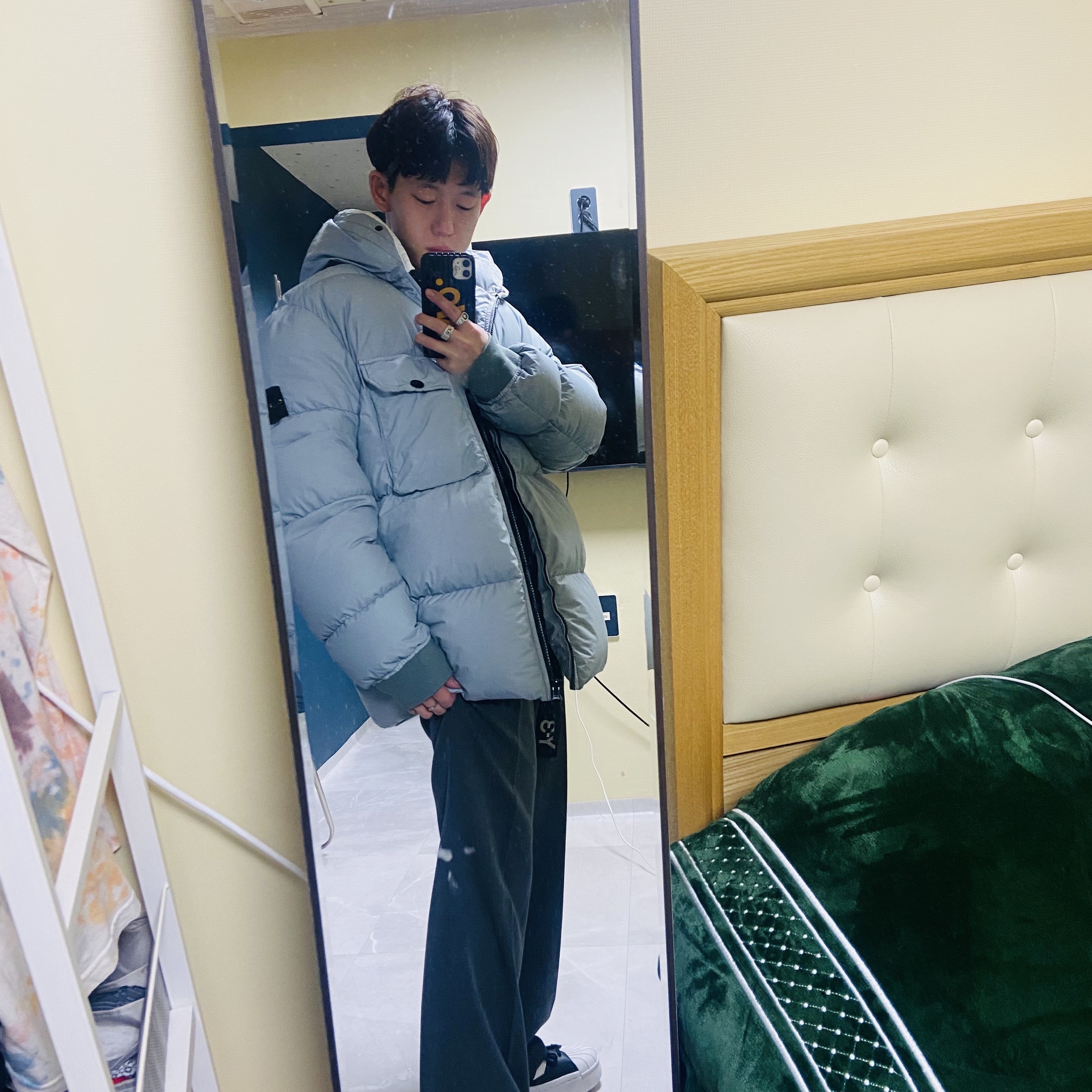 Y-3 Yohji Star Black White 착용 스타일 - 1