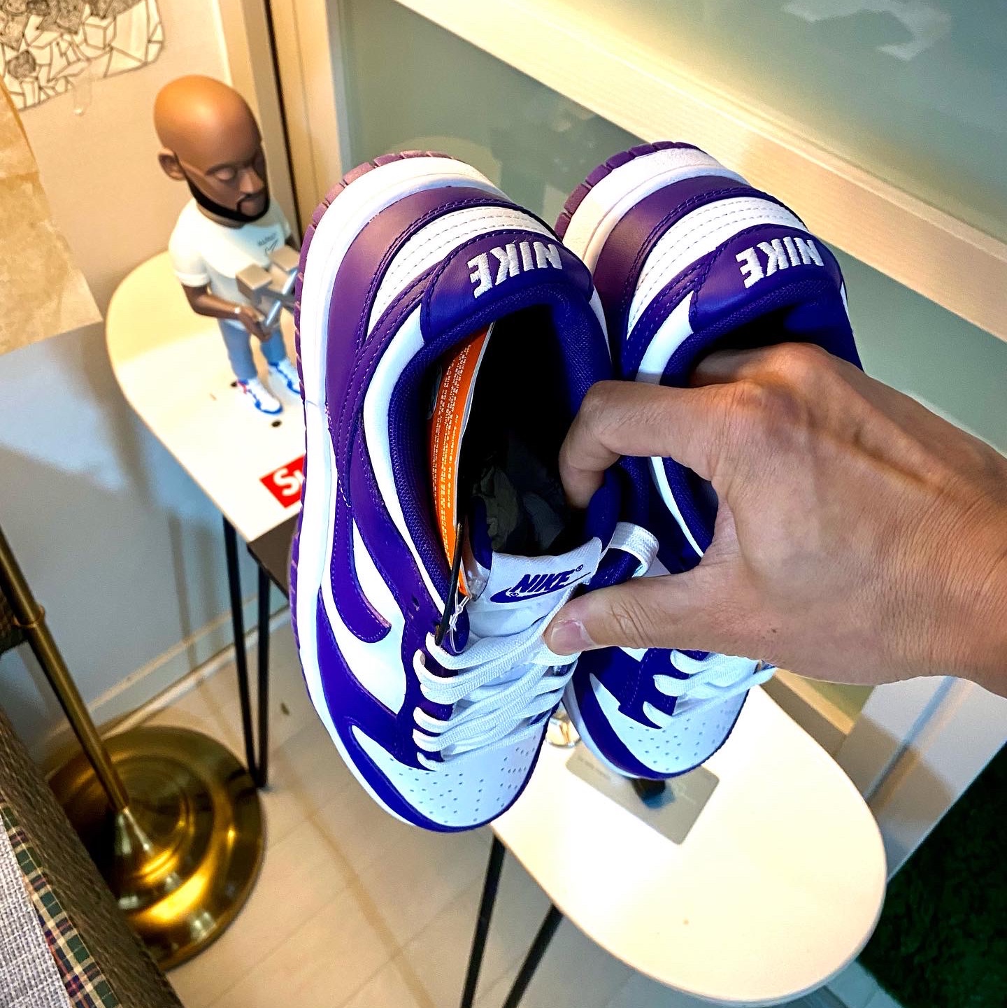 Nike Dunk Low Retro Championship Court Purple 착용 스타일 - 3