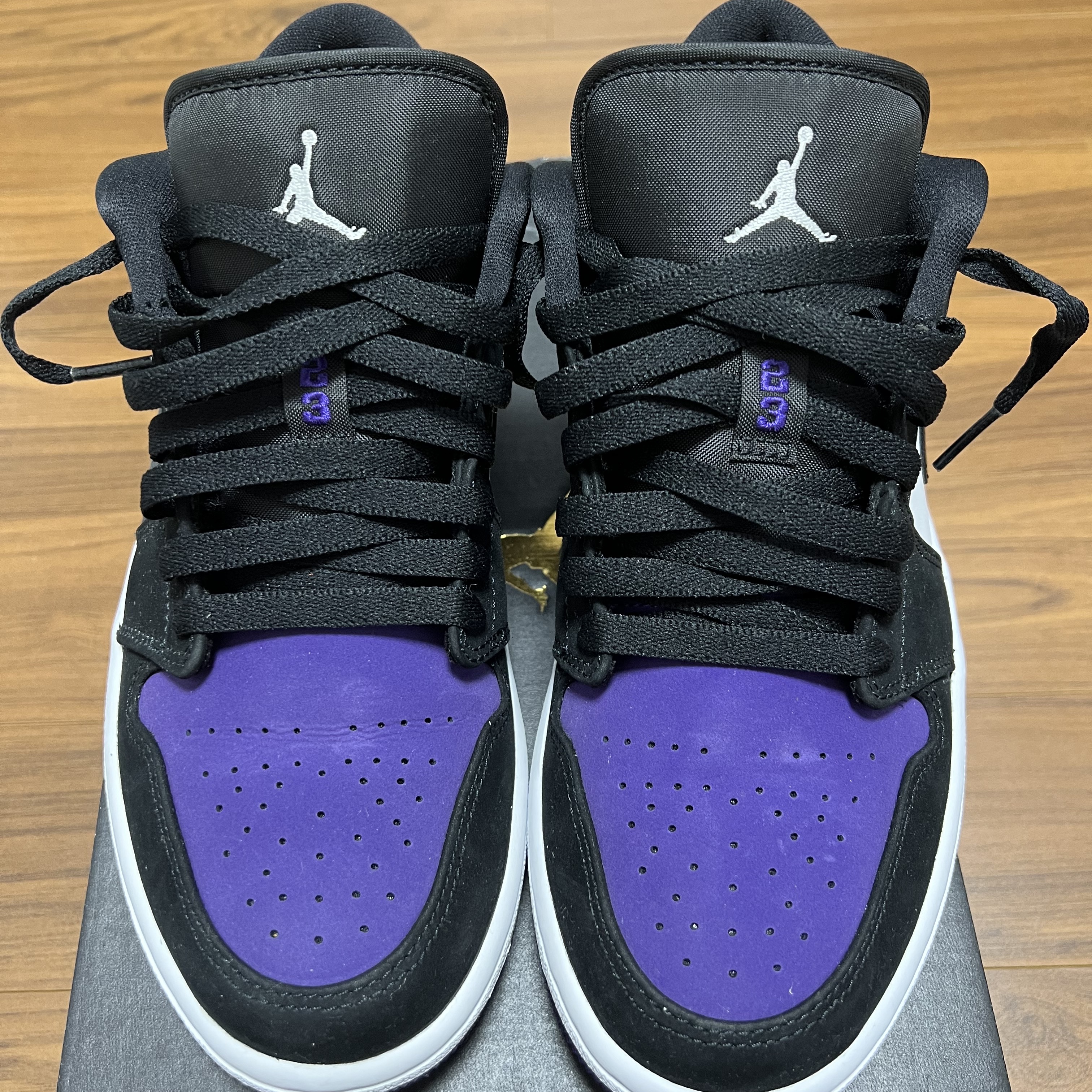 Jordan 1 Low Court Purple 착용 스타일 - 3