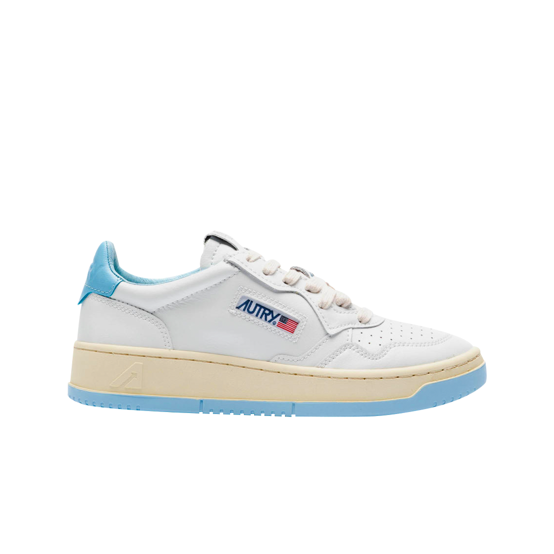 (W) 오트리 메달리스트 로우 레더 스니커즈 화이트 씨((W) Autry Medalist Low Leather Sneakers White Sea)