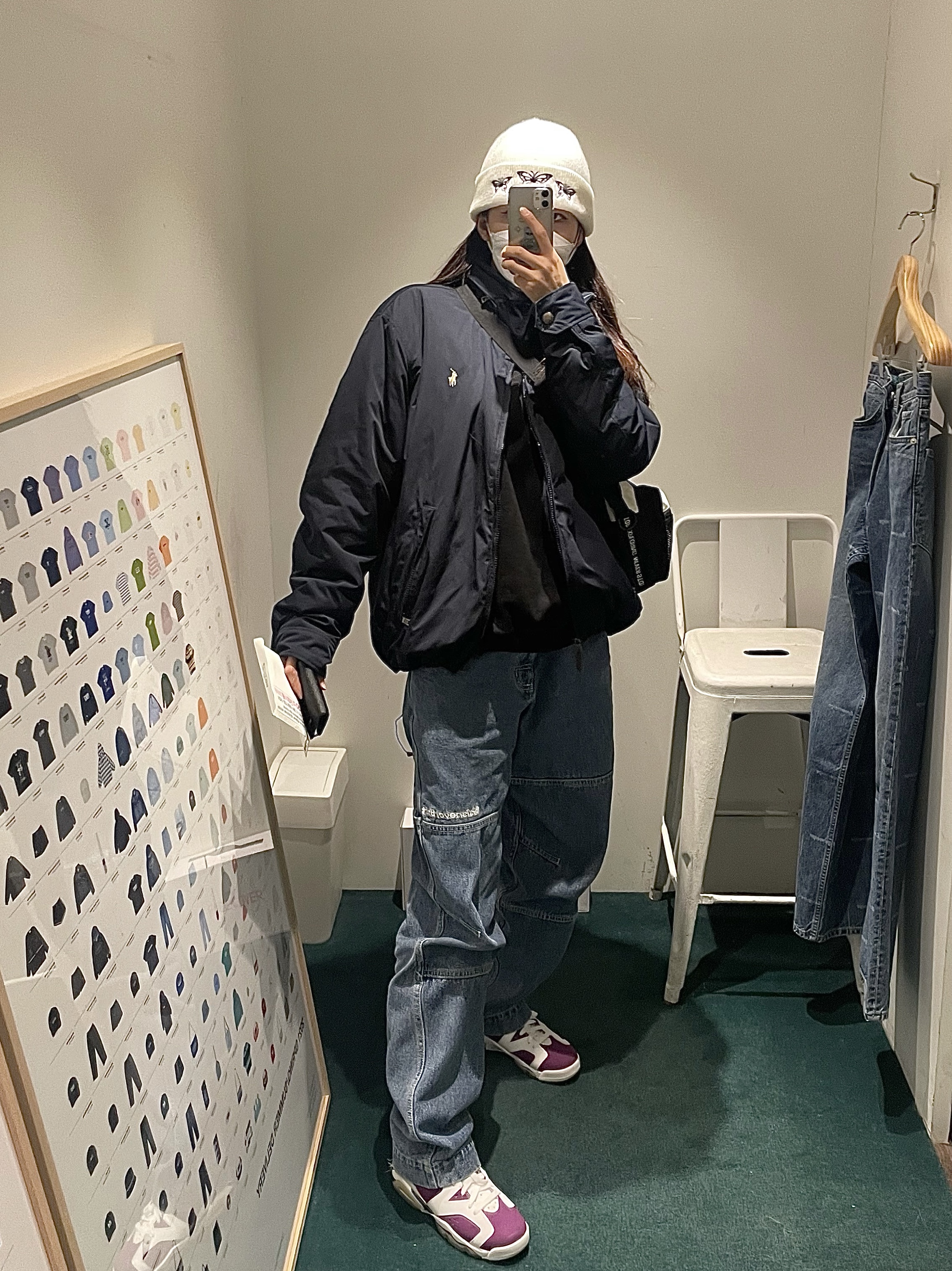 (GS) Jordan 6 Retro Grape, Jordan 6 Retro Carmine 2021 착용 스타일 - 3