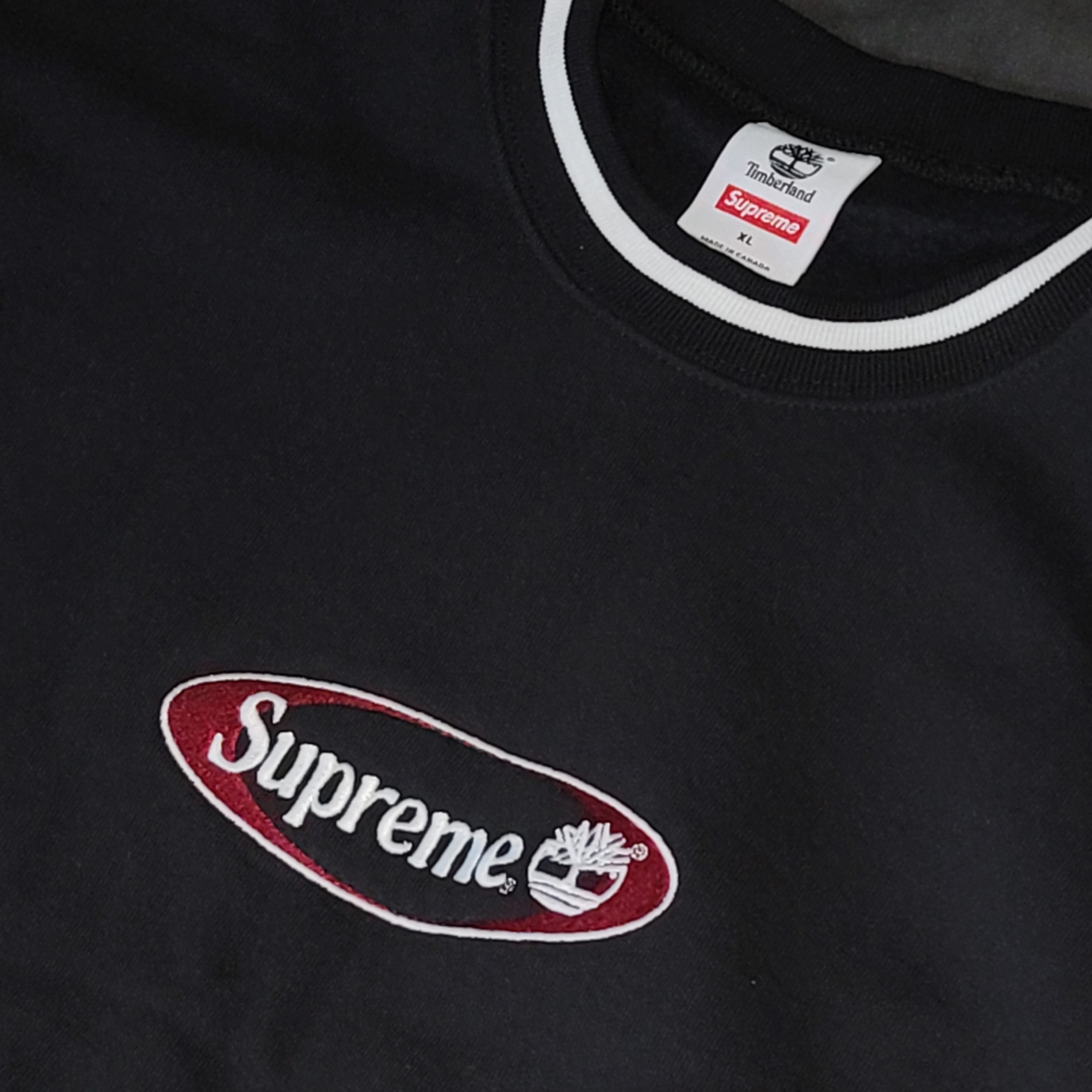 Supreme x Timberland Crewneck Black - 21SS 착용 스타일 - 2